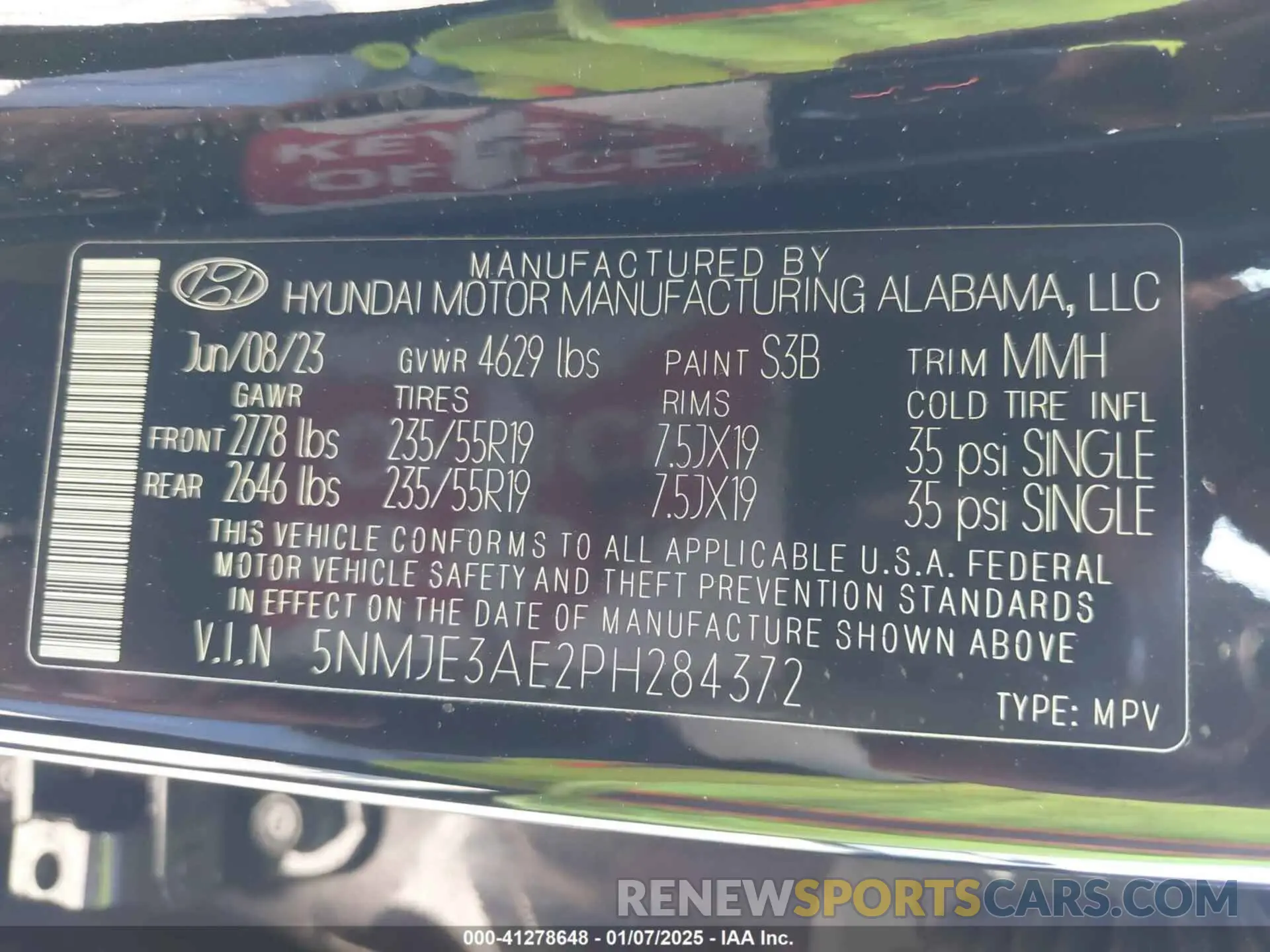 9 fotografías del automóvil dañado 5NMJE3AE2PH284372 HYUNDAI TUCSON 2023