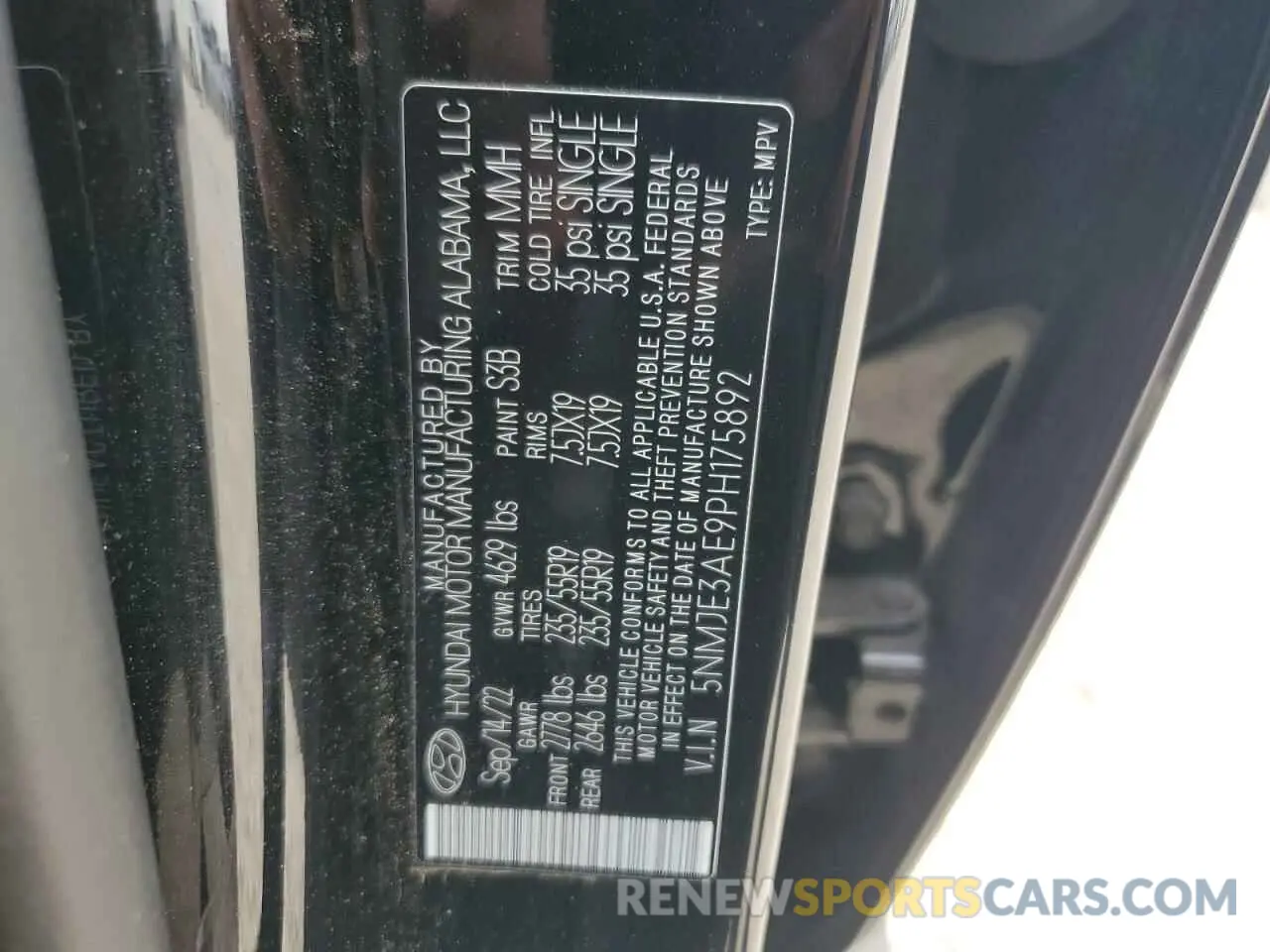 16 fotografías del automóvil dañado 5NMJE3AE9PH175892 HYUNDAI TUCSON 2023