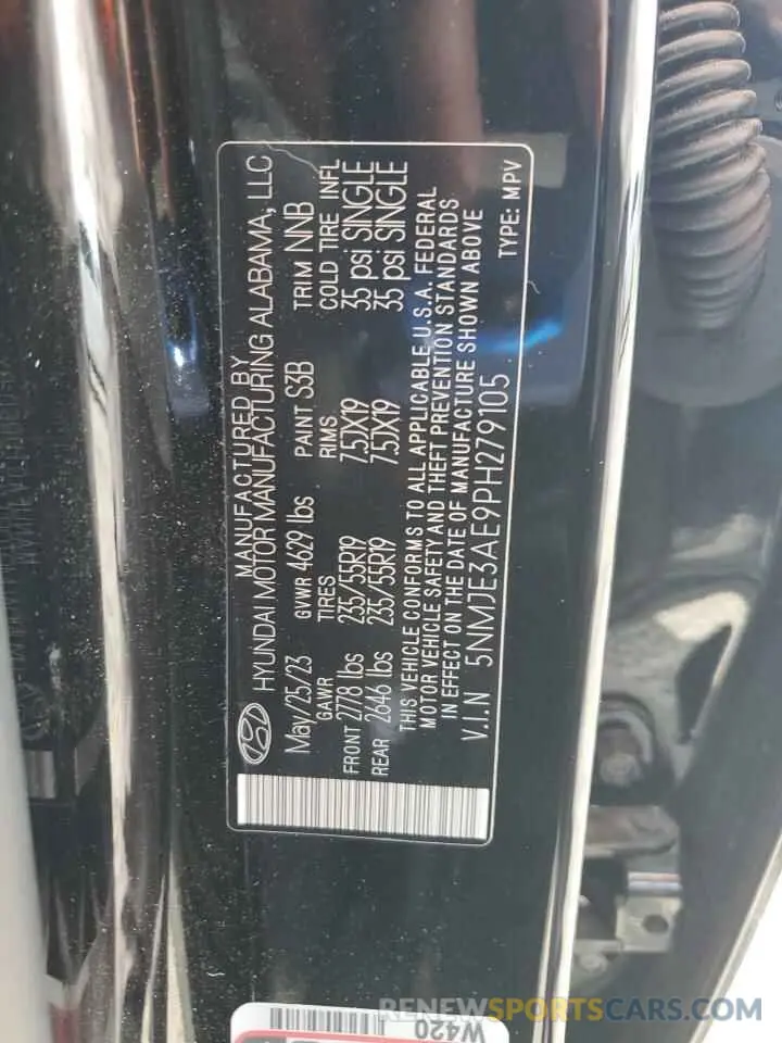 14 fotografías del automóvil dañado 5NMJE3AE9PH279105 HYUNDAI TUCSON 2023