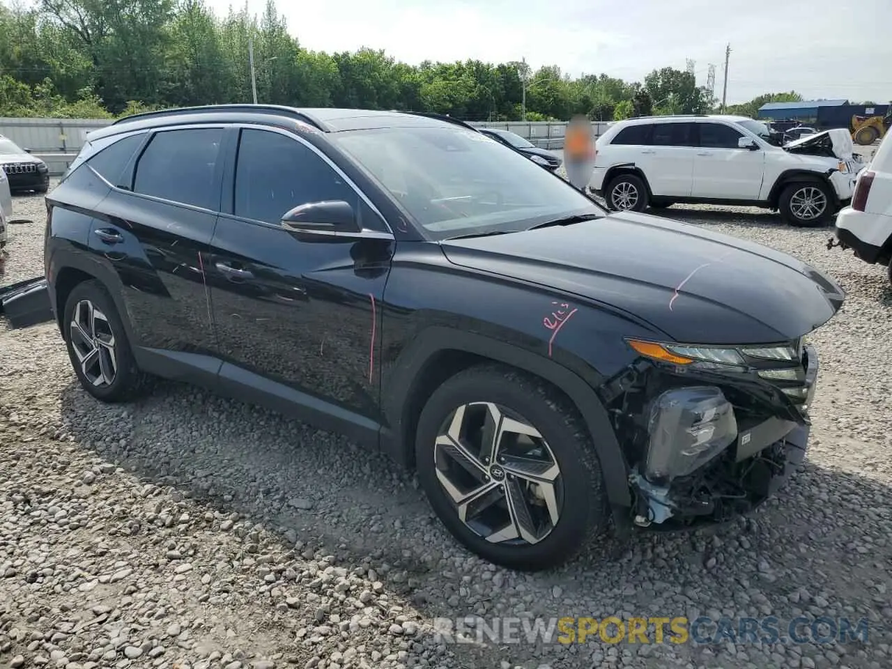 4 fotografías del automóvil dañado 5NMJE3AE9PH279105 HYUNDAI TUCSON 2023