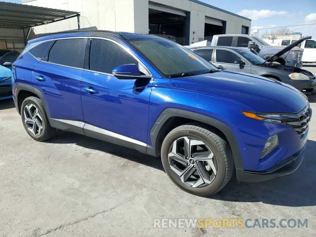 4 fotografías del automóvil dañado 5NMJECAE4PH225971 HYUNDAI TUCSON 2023