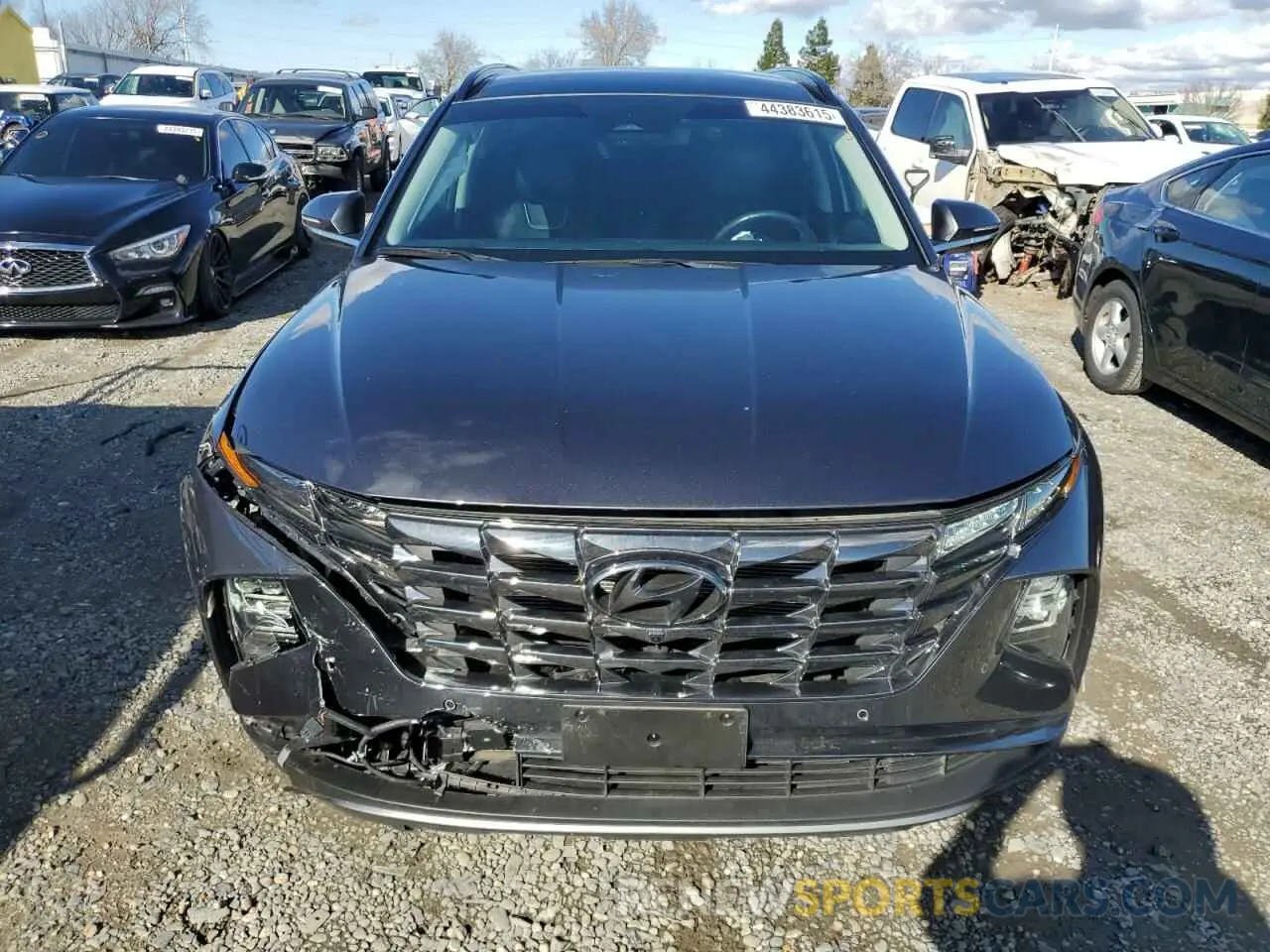 5 fotografías del automóvil dañado 5NMJECAE4PH241507 HYUNDAI TUCSON 2023