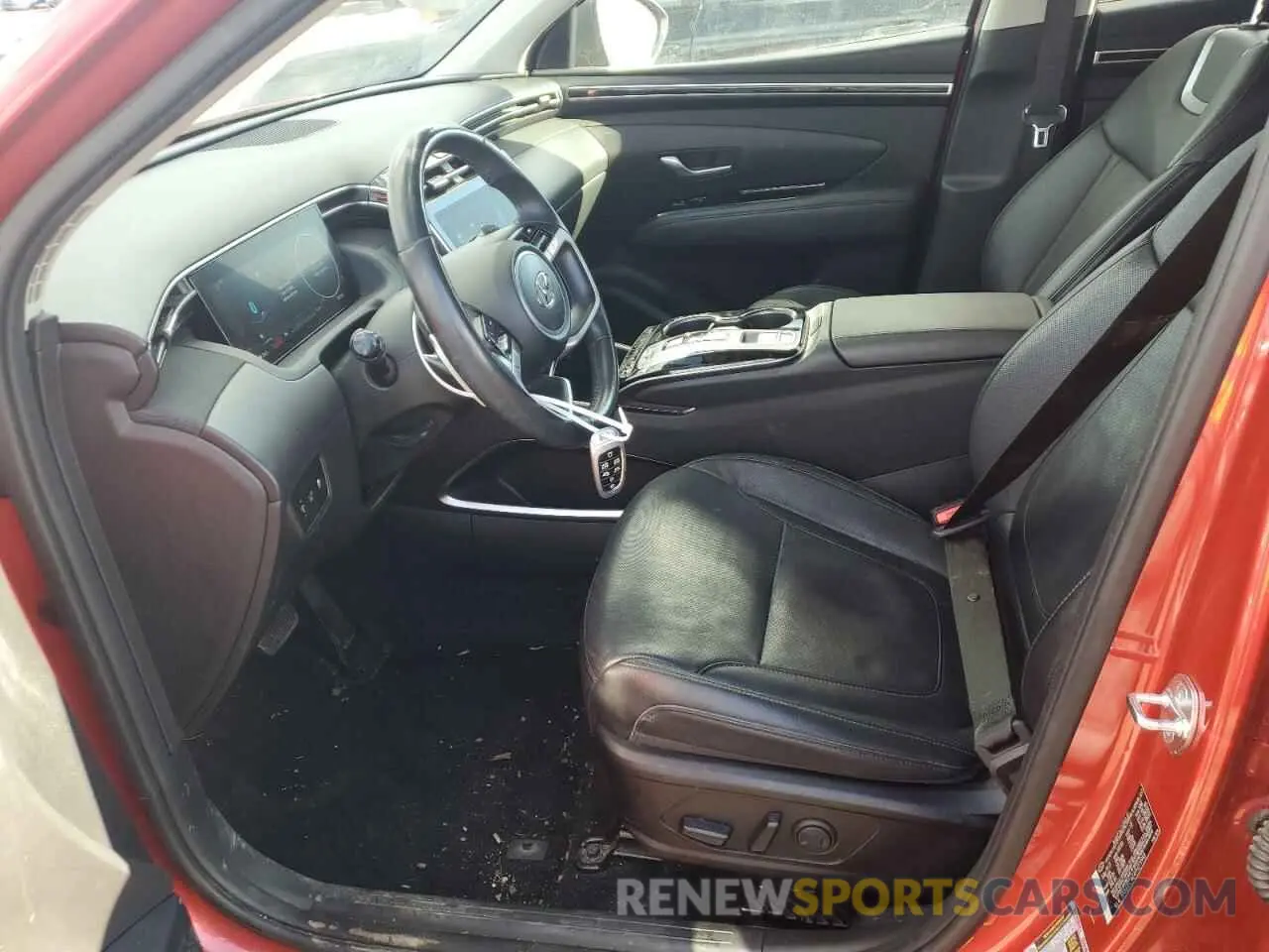 7 fotografías del automóvil dañado 5NMJECAE4PH279948 HYUNDAI TUCSON 2023