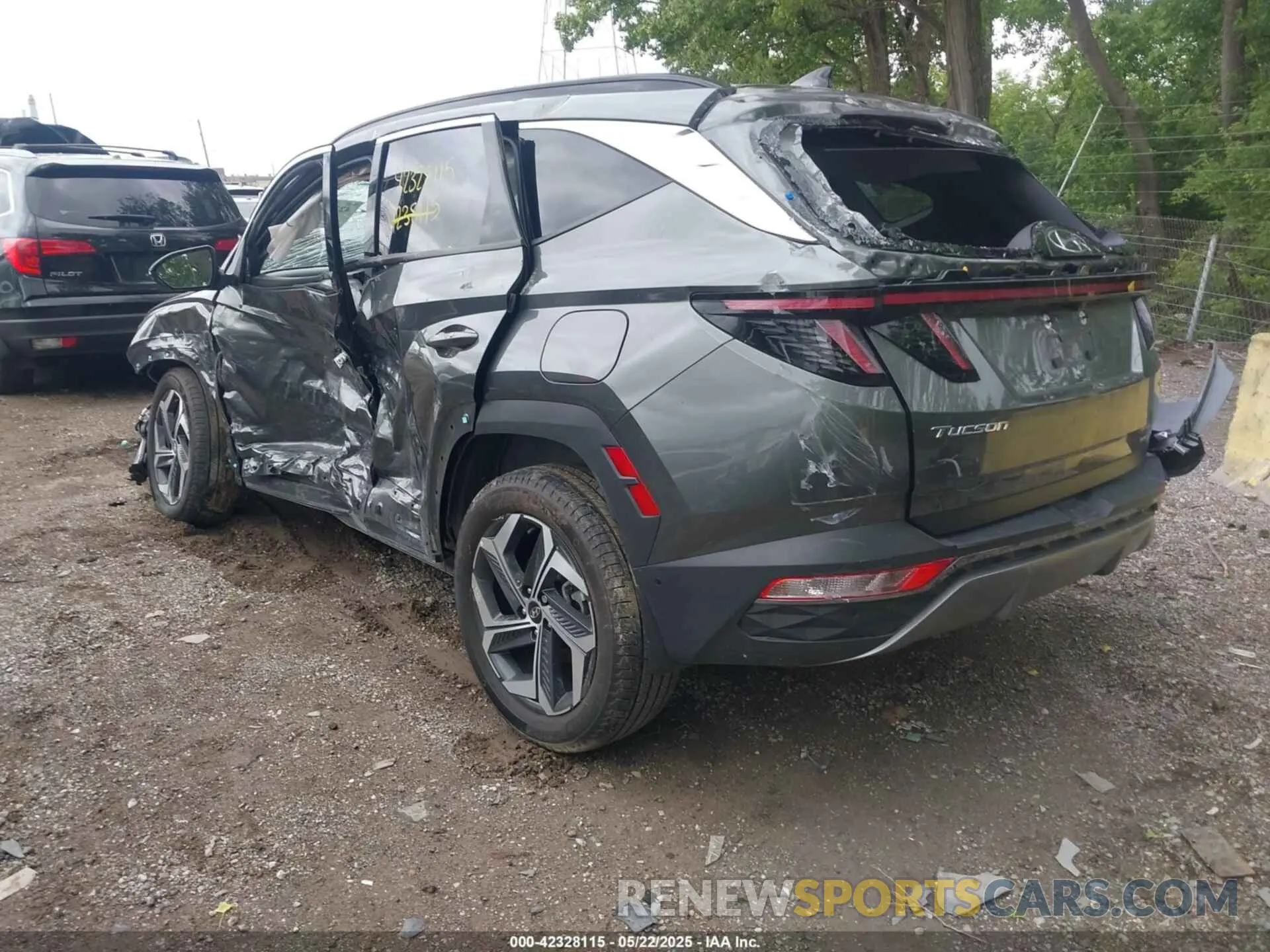 3 fotografías del automóvil dañado 5NMJECAE5PH195525 HYUNDAI TUCSON 2023