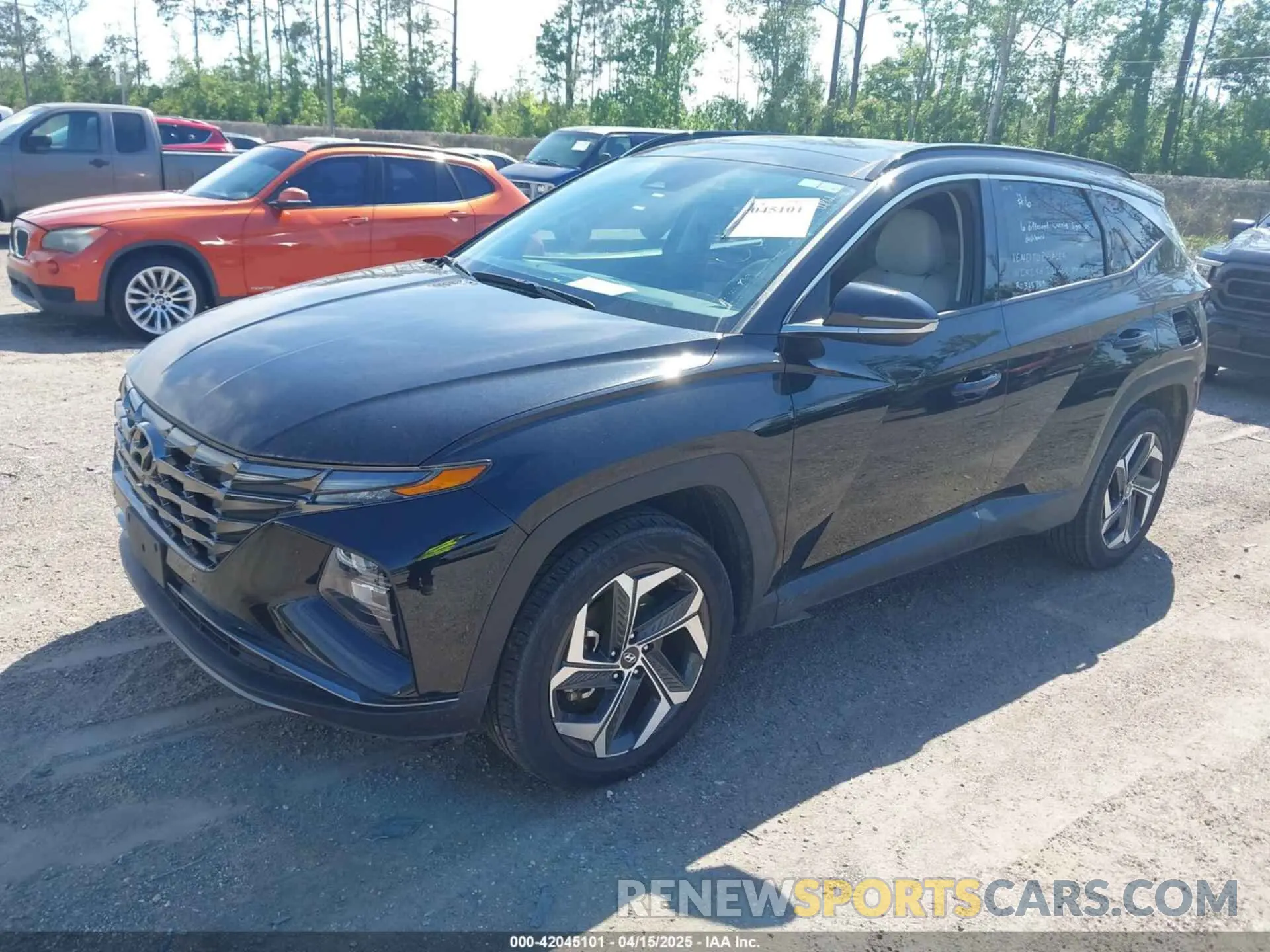 2 fotografías del automóvil dañado 5NMJECAE6PH190088 HYUNDAI TUCSON 2023