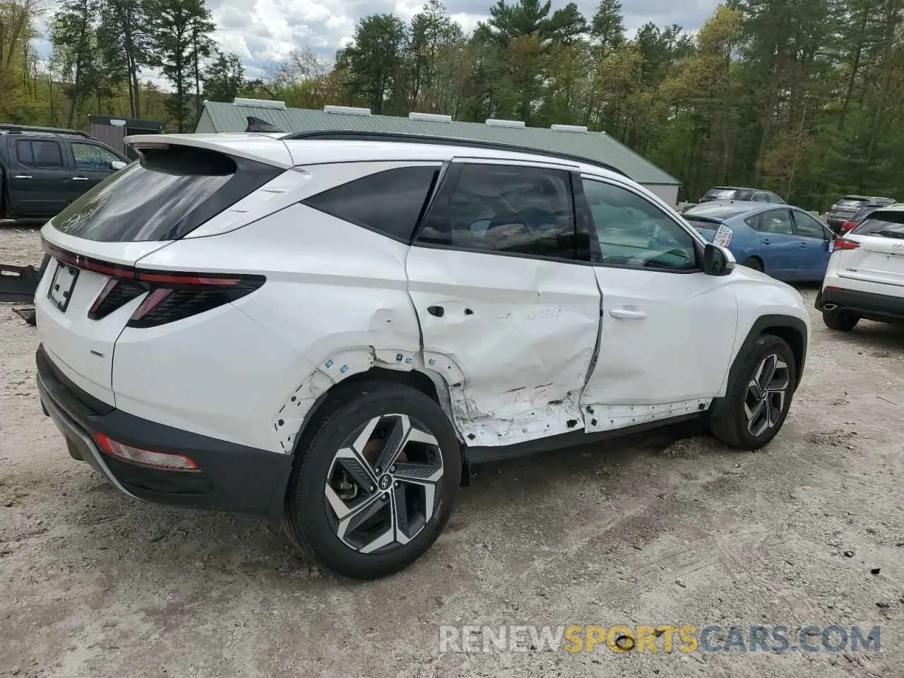 3 fotografías del automóvil dañado 5NMJECAE6PH249379 HYUNDAI TUCSON 2023