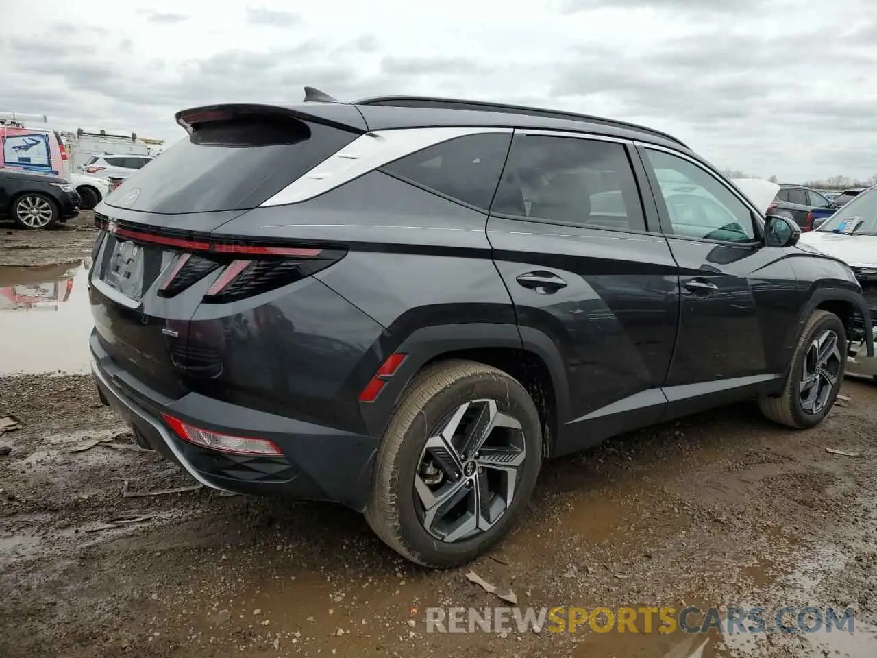 3 fotografías del automóvil dañado 5NMJECAEXPH212545 HYUNDAI TUCSON 2023