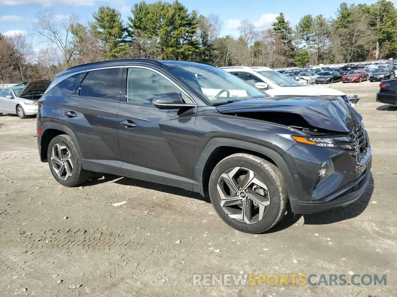 4 fotografías del automóvil dañado 5NMJECAEXPH218832 HYUNDAI TUCSON 2023