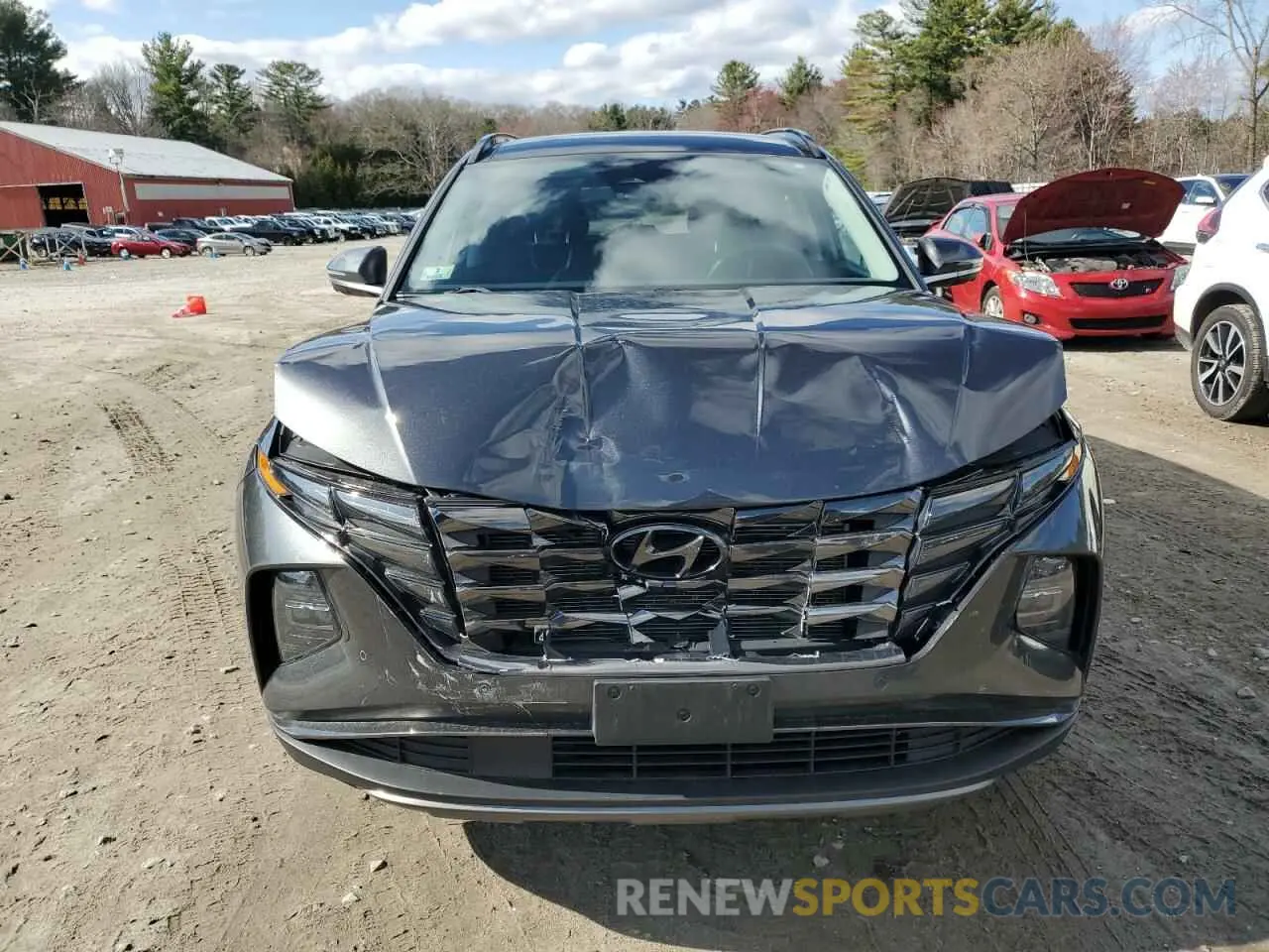 5 fotografías del automóvil dañado 5NMJECAEXPH218832 HYUNDAI TUCSON 2023