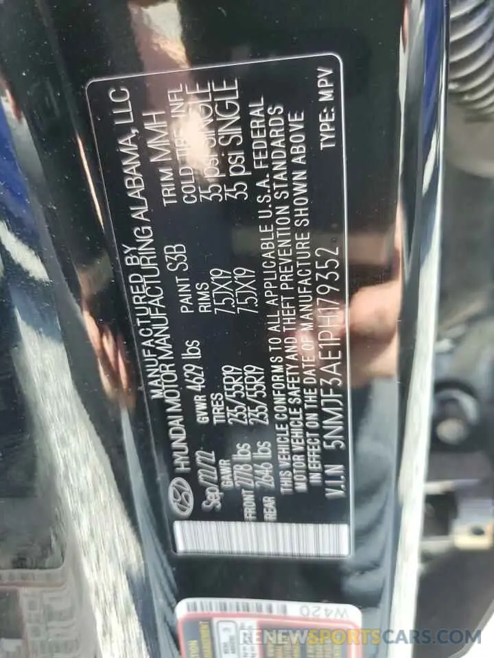 13 fotografías del automóvil dañado 5NMJF3AE1PH179352 HYUNDAI TUCSON 2023