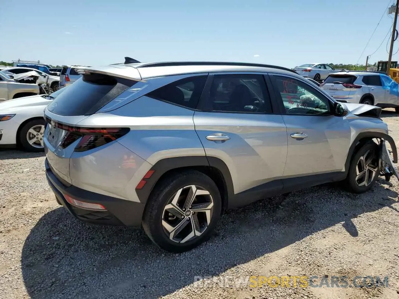 3 fotografías del automóvil dañado 5NMJF3AE2PH269111 HYUNDAI TUCSON 2023