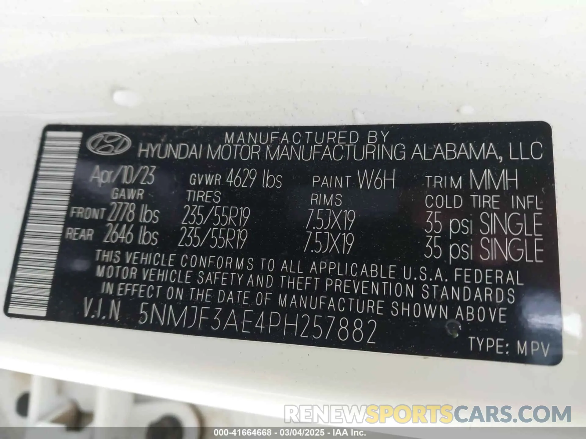 9 fotografías del automóvil dañado 5NMJF3AE4PH257882 HYUNDAI TUCSON 2023