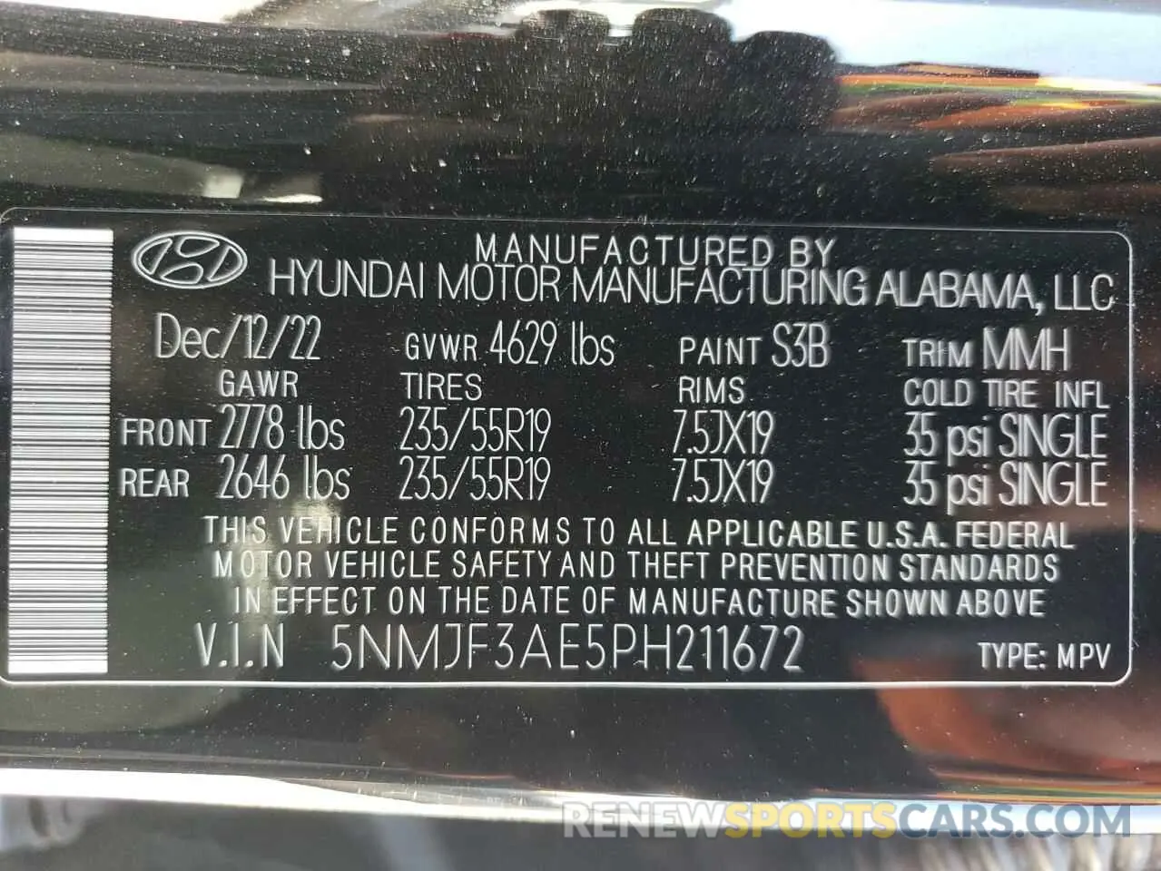 14 fotografías del automóvil dañado 5NMJF3AE5PH211672 HYUNDAI TUCSON 2023