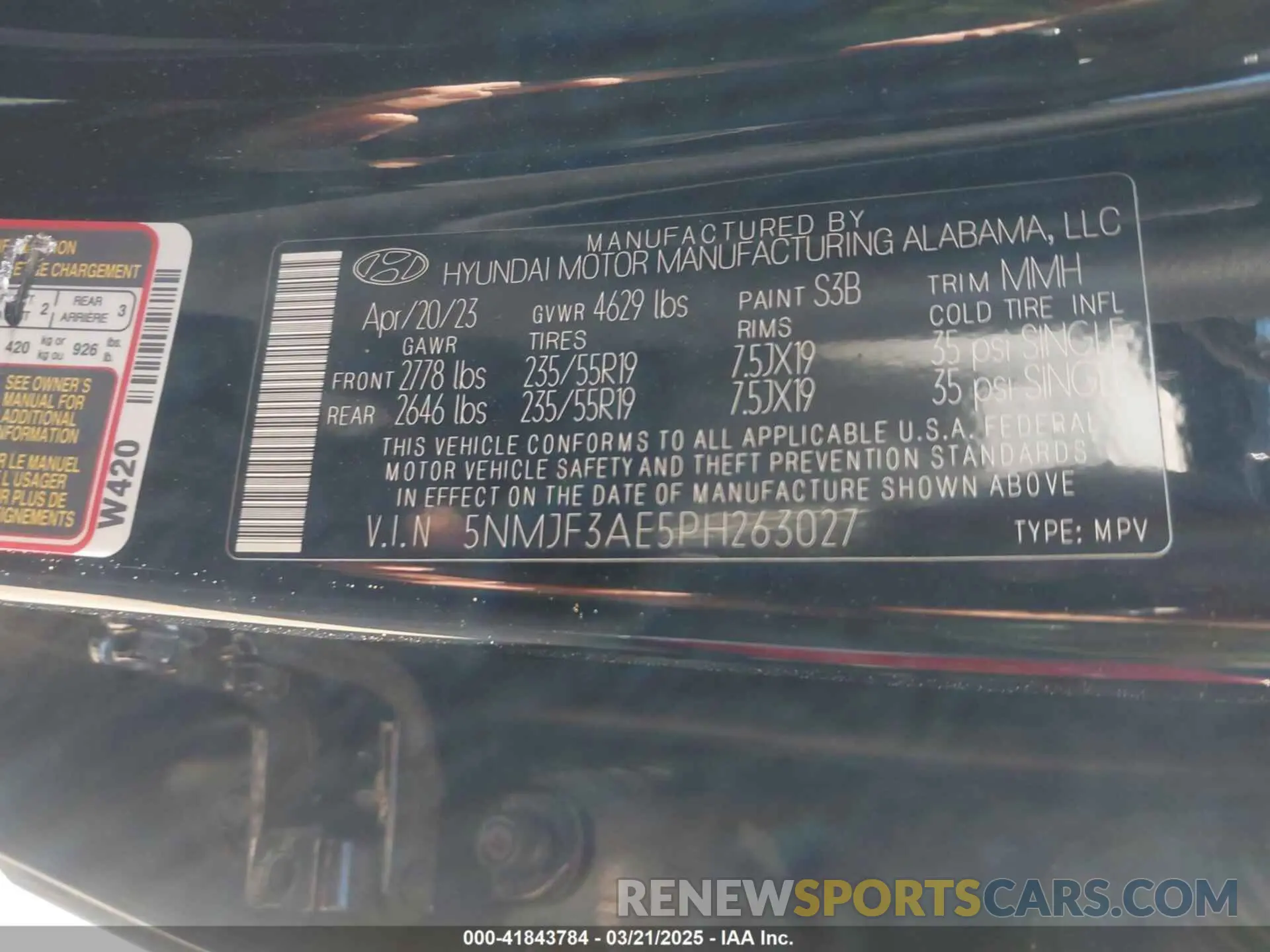 9 fotografías del automóvil dañado 5NMJF3AE5PH263027 HYUNDAI TUCSON 2023