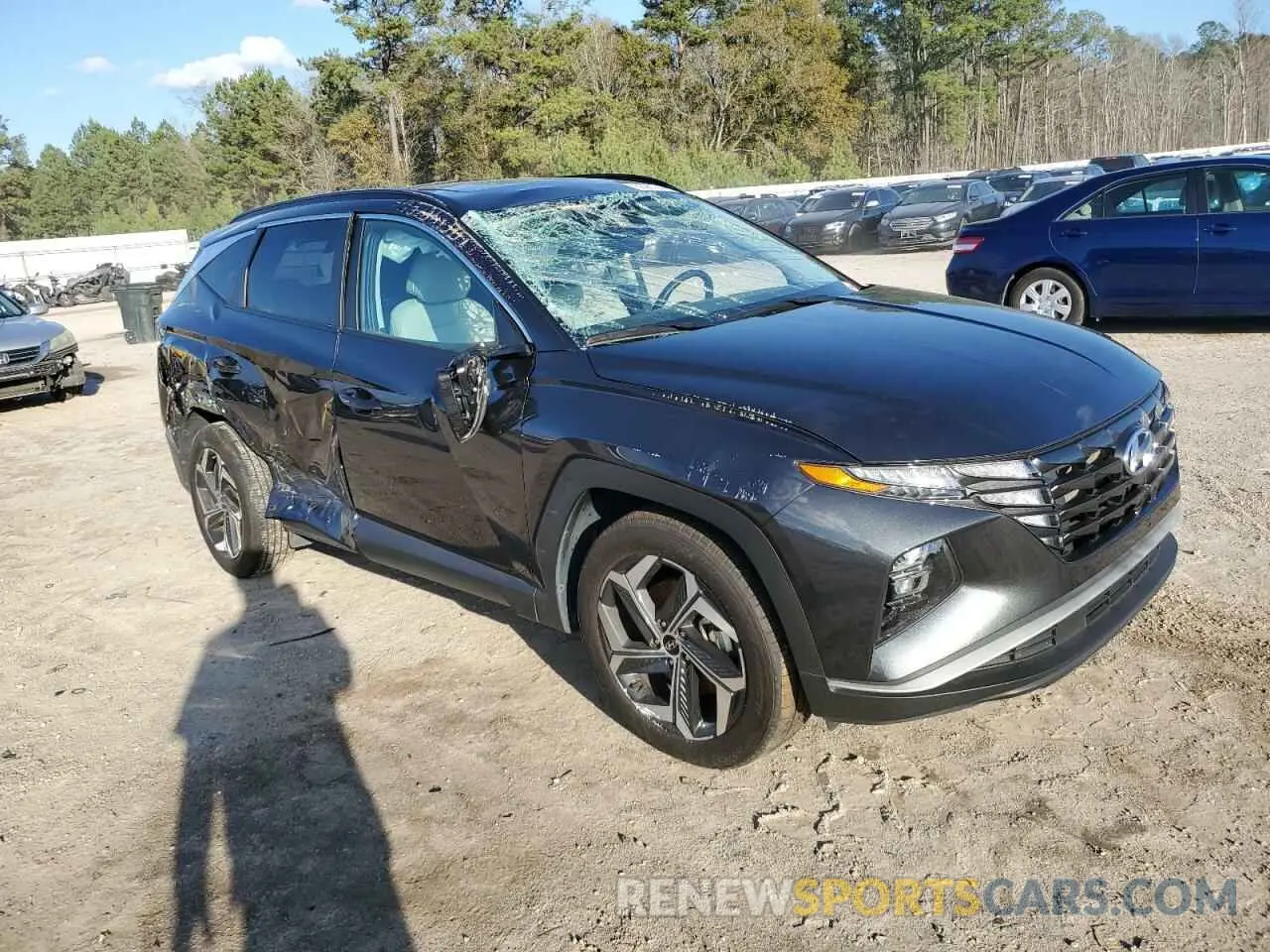 4 fotografías del automóvil dañado 5NMJF3AE7PH253924 HYUNDAI TUCSON 2023