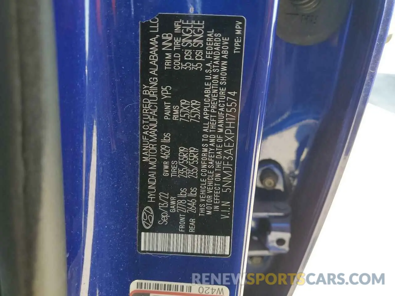 13 fotografías del automóvil dañado 5NMJF3AEXPH175574 HYUNDAI TUCSON 2023