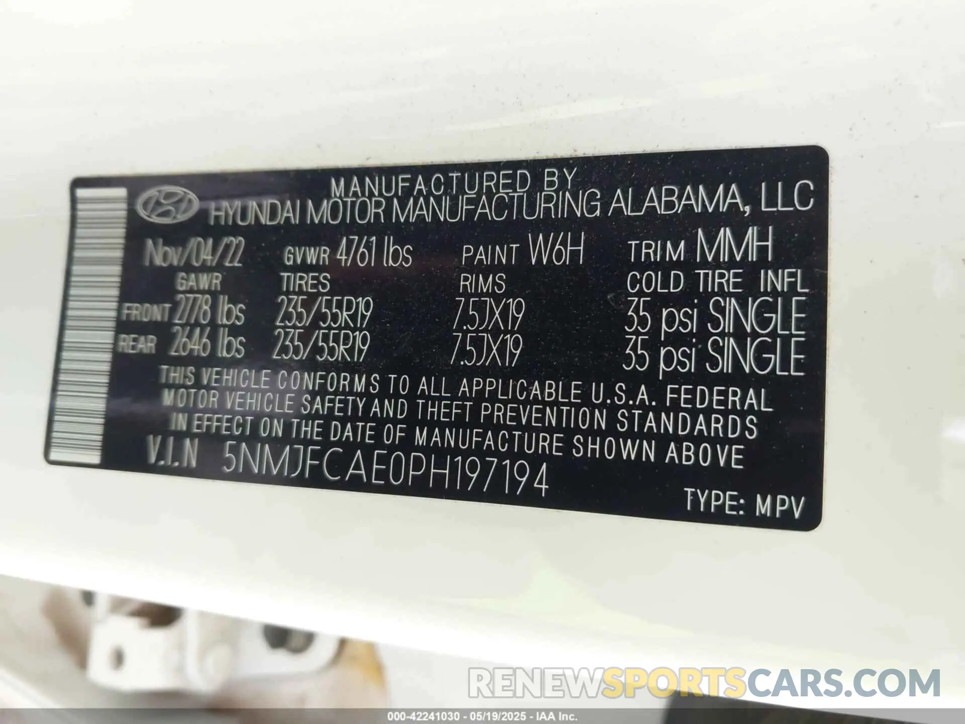 9 fotografías del automóvil dañado 5NMJFCAE0PH197194 HYUNDAI TUCSON 2023