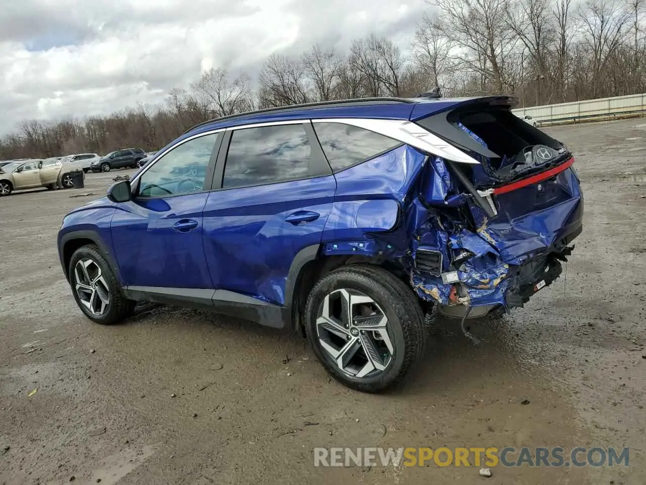2 fotografías del automóvil dañado 5NMJFCAE4PH290462 HYUNDAI TUCSON 2023