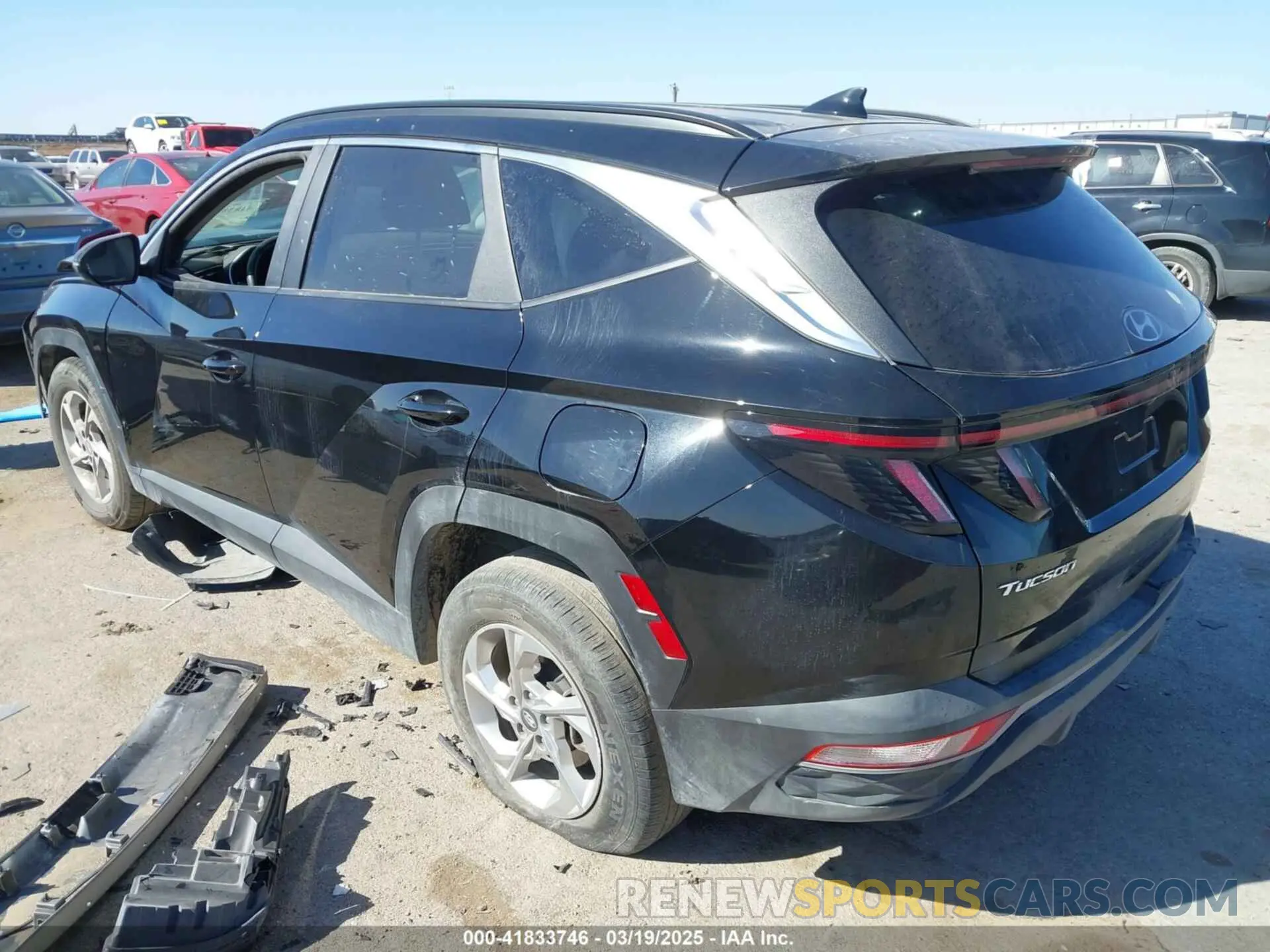 3 fotografías del automóvil dañado KM8JB3AE2PU199612 HYUNDAI TUCSON 2023