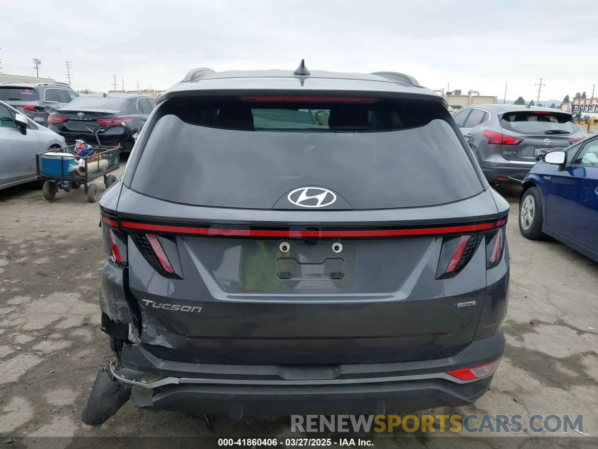 16 fotografías del automóvil dañado KM8JBCAE9PU242486 HYUNDAI TUCSON 2023