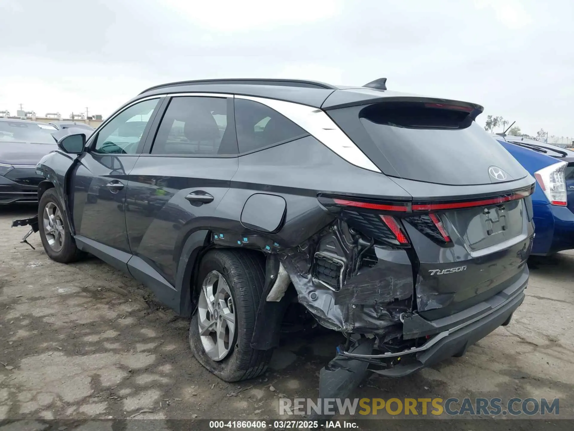 3 fotografías del automóvil dañado KM8JBCAE9PU242486 HYUNDAI TUCSON 2023