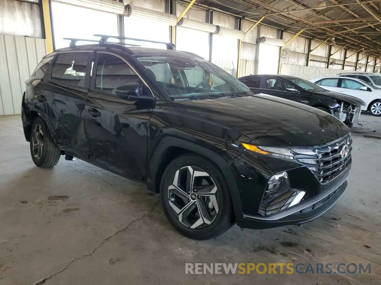 4 fotografías del automóvil dañado KM8JFCA15PU090109 HYUNDAI TUCSON 2023