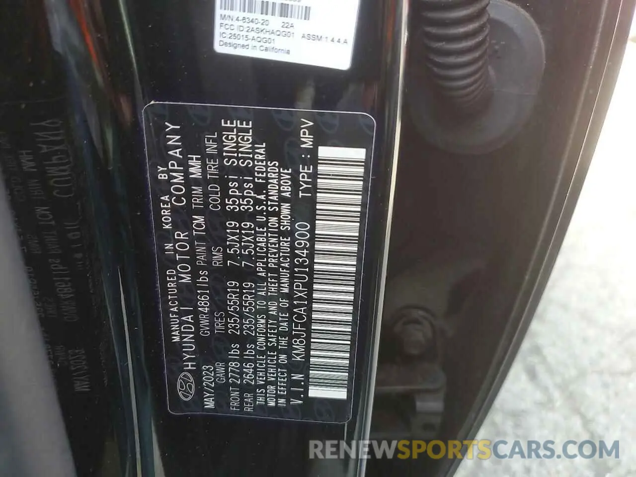 13 fotografías del automóvil dañado KM8JFCA1XPU134900 HYUNDAI TUCSON 2023