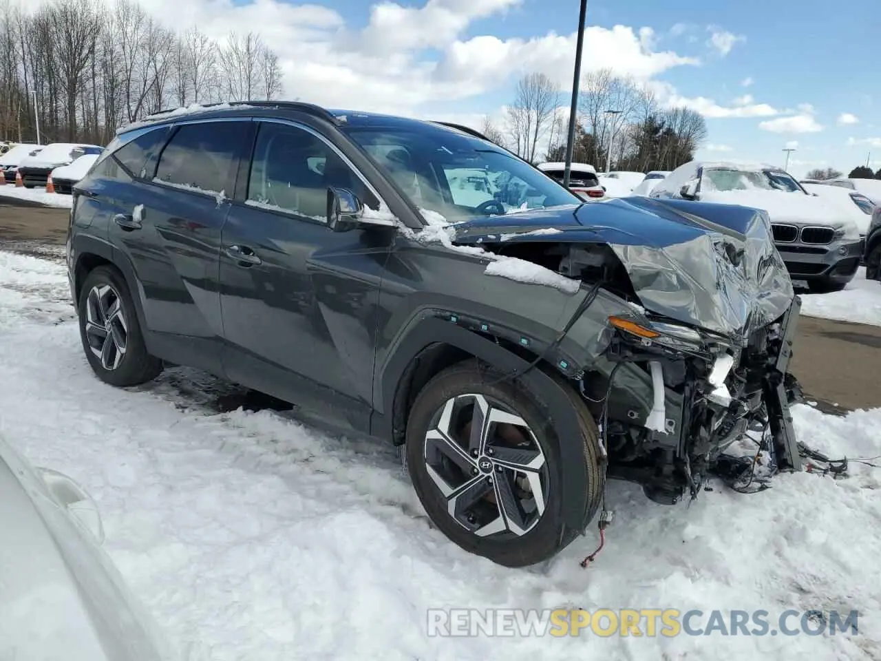 4 fotografías del automóvil dañado KM8JFDA2XPU132658 HYUNDAI TUCSON 2023
