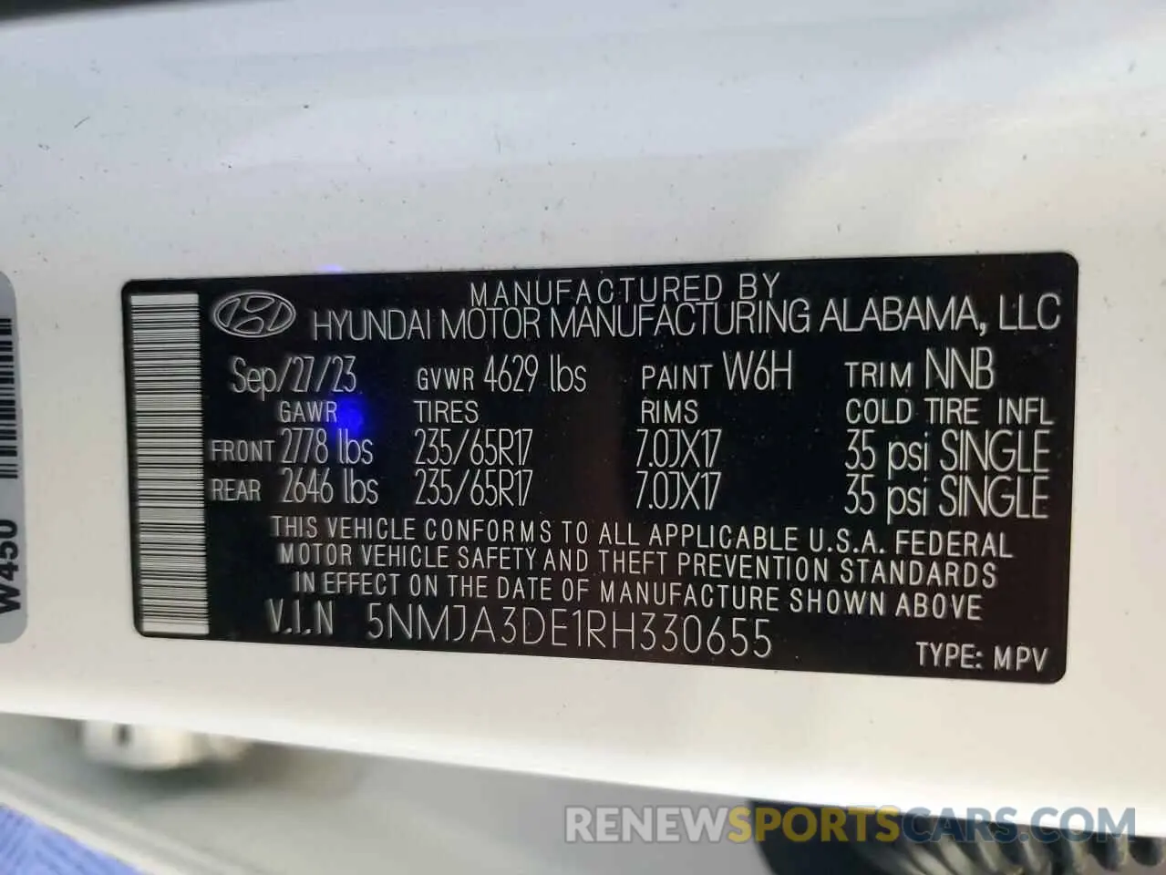 13 fotografías del automóvil dañado 5NMJA3DE1RH330655 HYUNDAI TUCSON 2024
