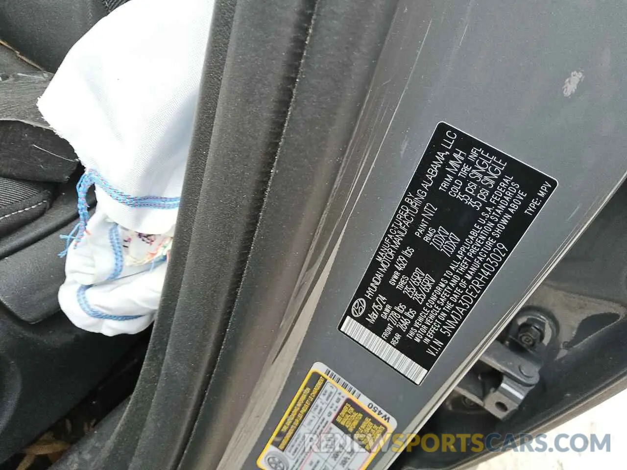 13 fotografías del automóvil dañado 5NMJA3DE2RH403029 HYUNDAI TUCSON 2024