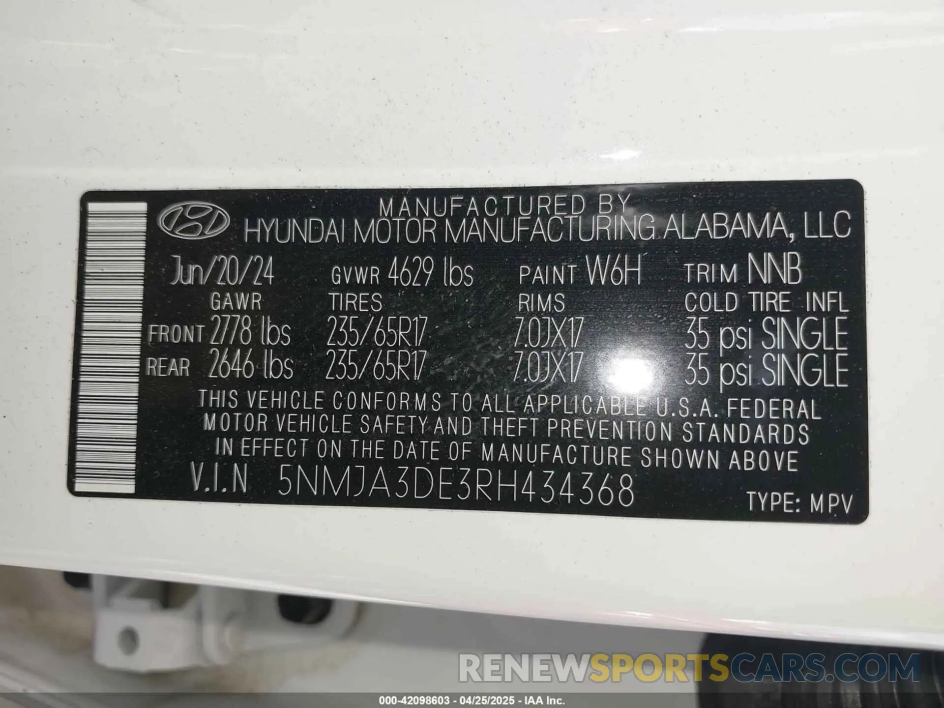 9 fotografías del automóvil dañado 5NMJA3DE3RH434368 HYUNDAI TUCSON 2024