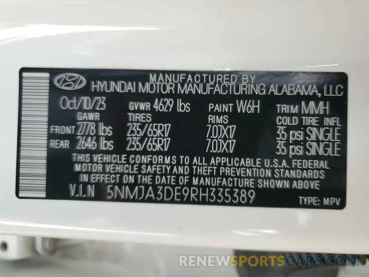 13 fotografías del automóvil dañado 5NMJA3DE9RH335389 HYUNDAI TUCSON 2024