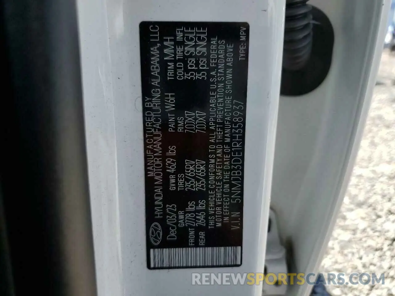 13 fotografías del automóvil dañado 5NMJB3DE1RH358937 HYUNDAI TUCSON 2024