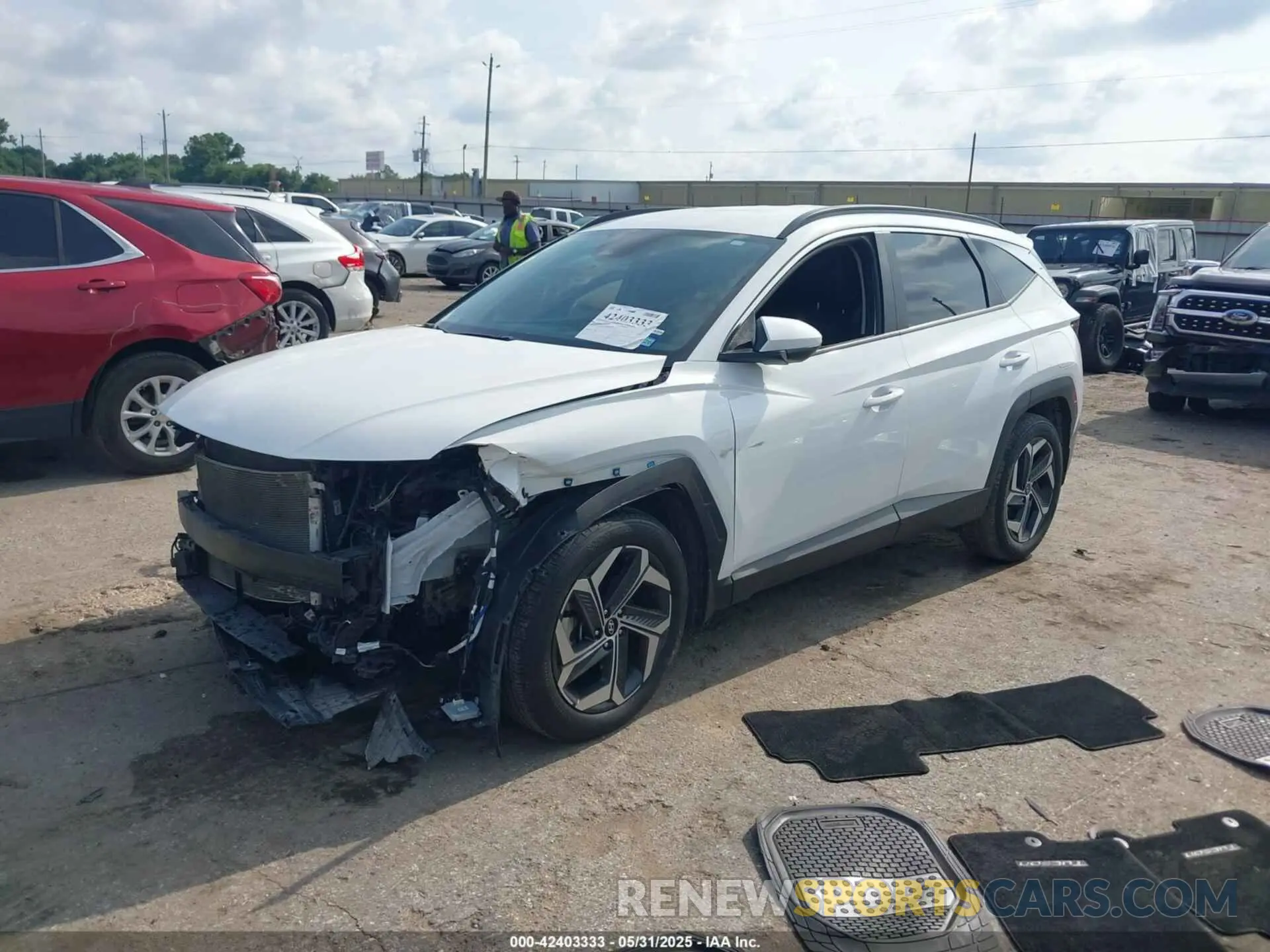 2 fotografías del automóvil dañado 5NMJB3DE2RH420443 HYUNDAI TUCSON 2024
