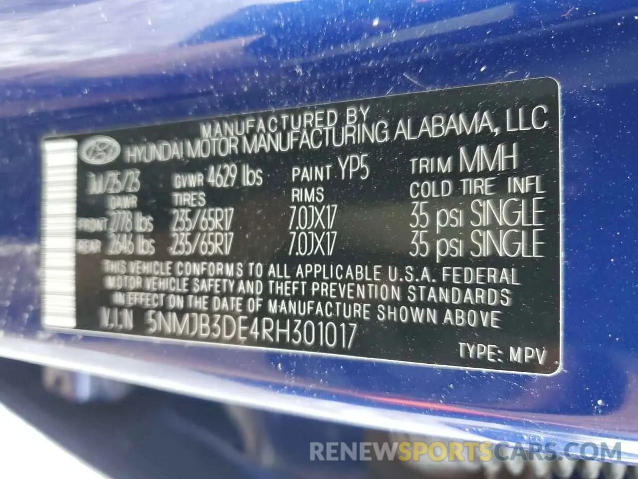 15 fotografías del automóvil dañado 5NMJB3DE4RH301017 HYUNDAI TUCSON 2024