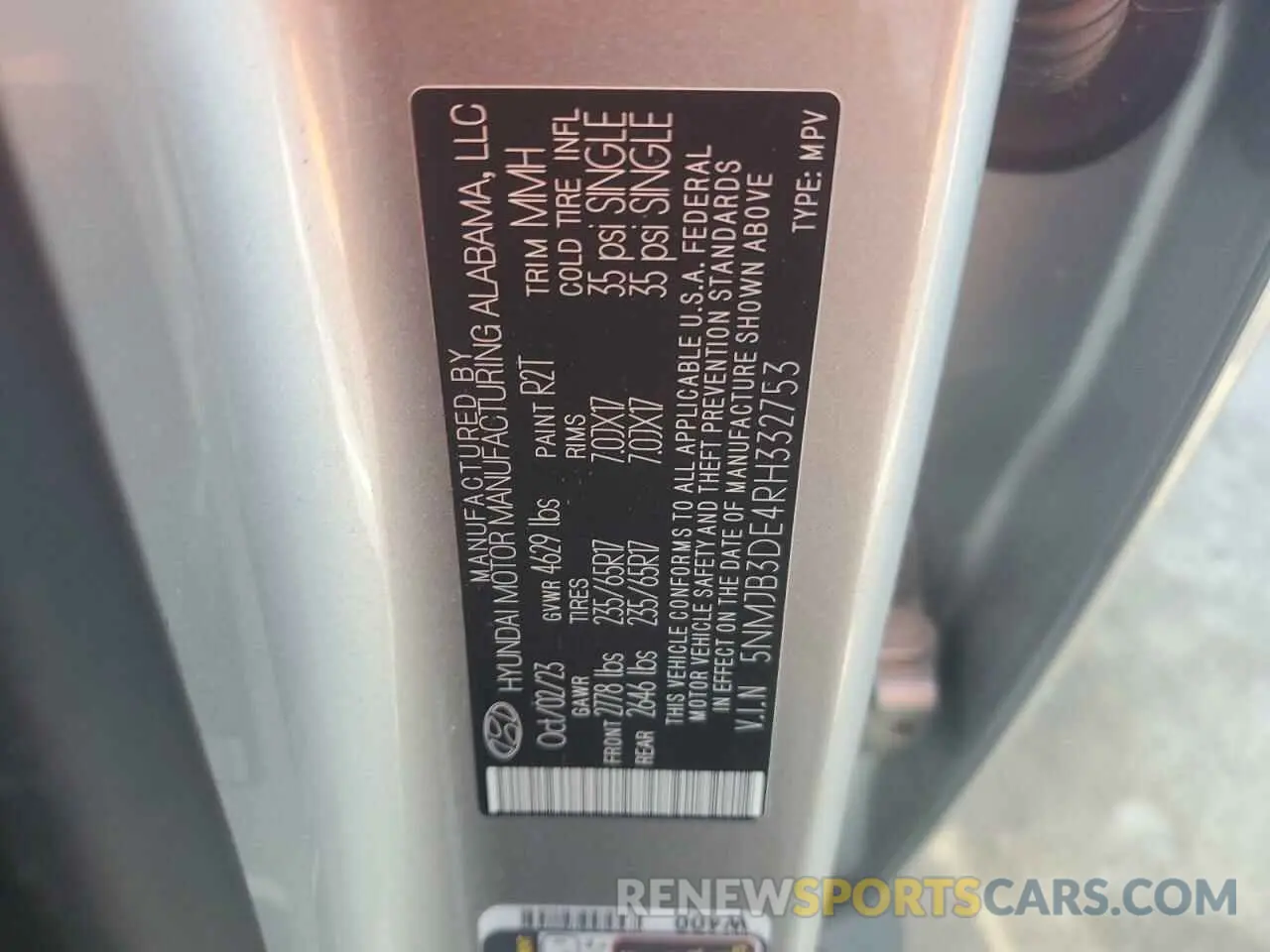 13 fotografías del automóvil dañado 5NMJB3DE4RH332753 HYUNDAI TUCSON 2024