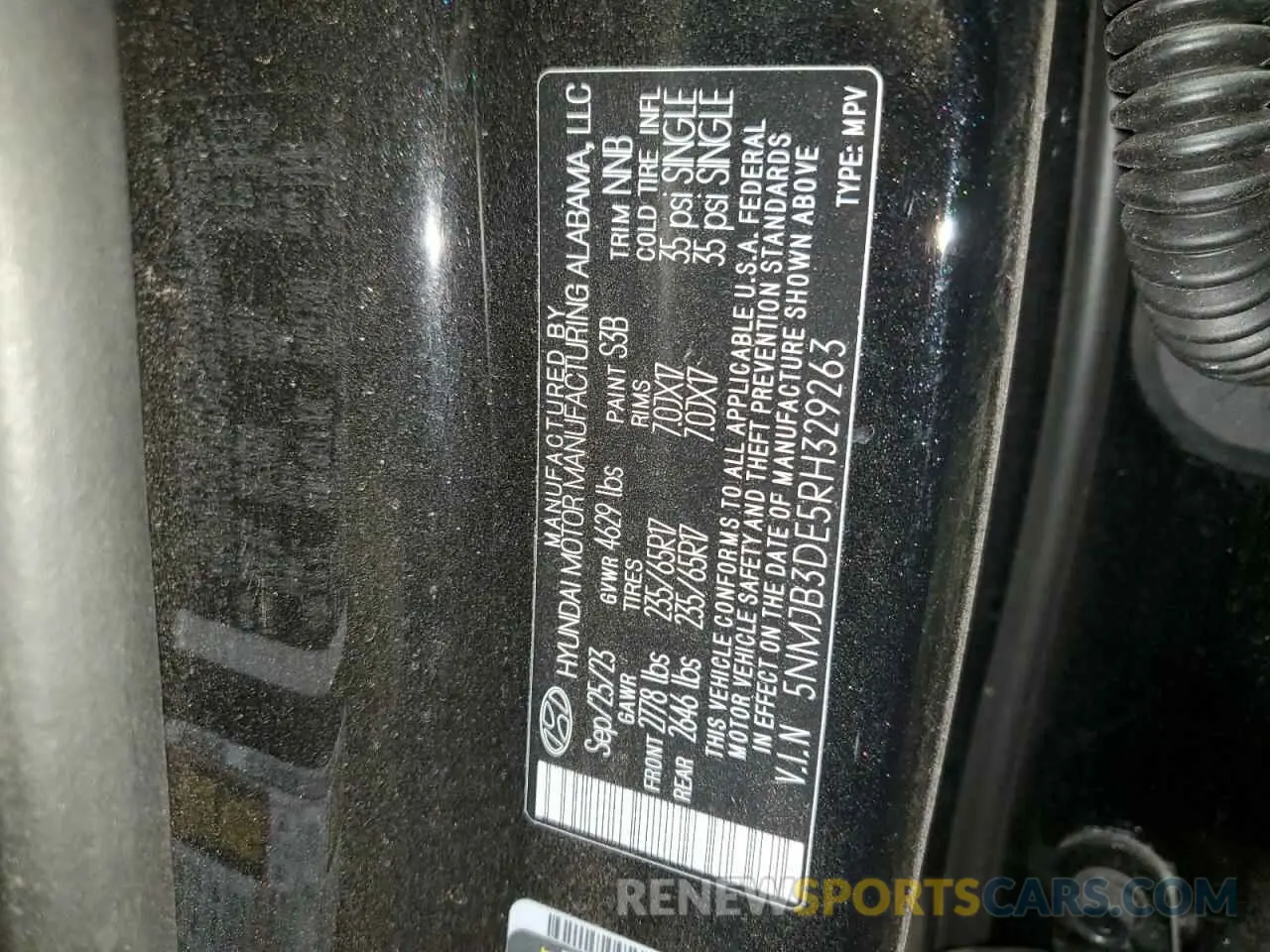 13 fotografías del automóvil dañado 5NMJB3DE5RH329263 HYUNDAI TUCSON 2024
