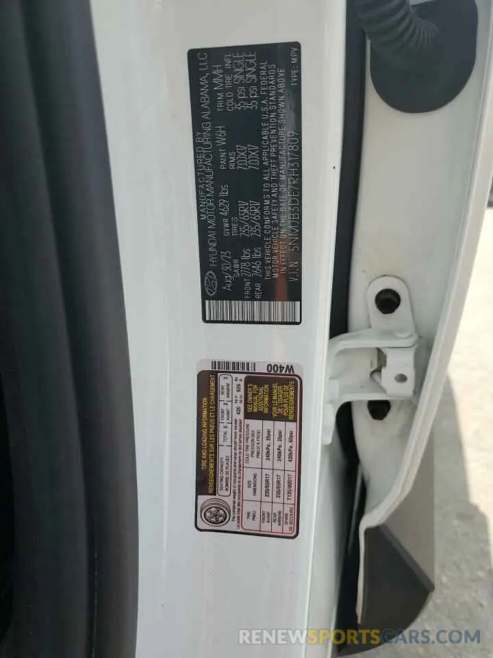 14 fotografías del automóvil dañado 5NMJB3DE7RH317809 HYUNDAI TUCSON 2024