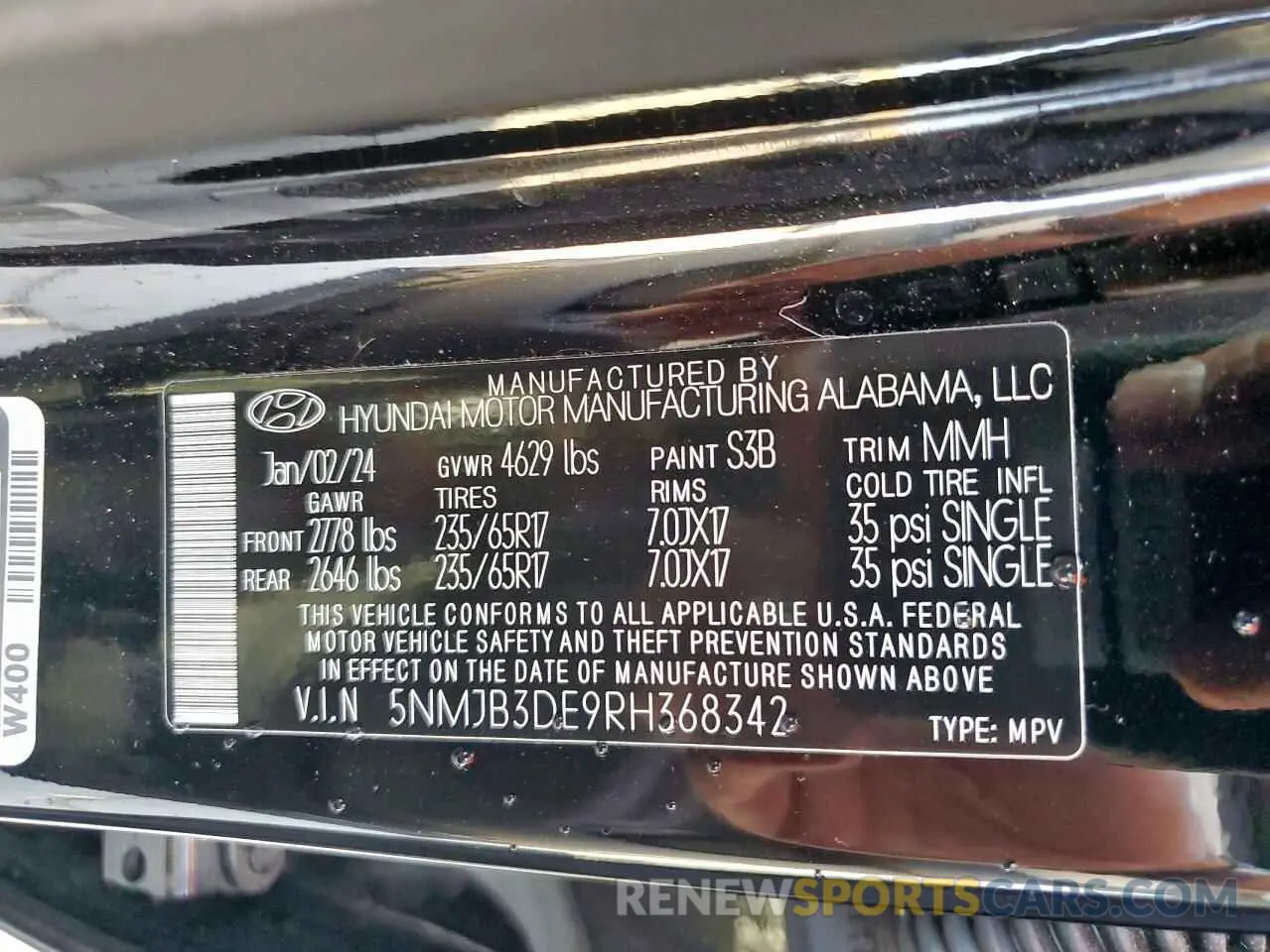 13 fotografías del automóvil dañado 5NMJB3DE9RH368342 HYUNDAI TUCSON 2024