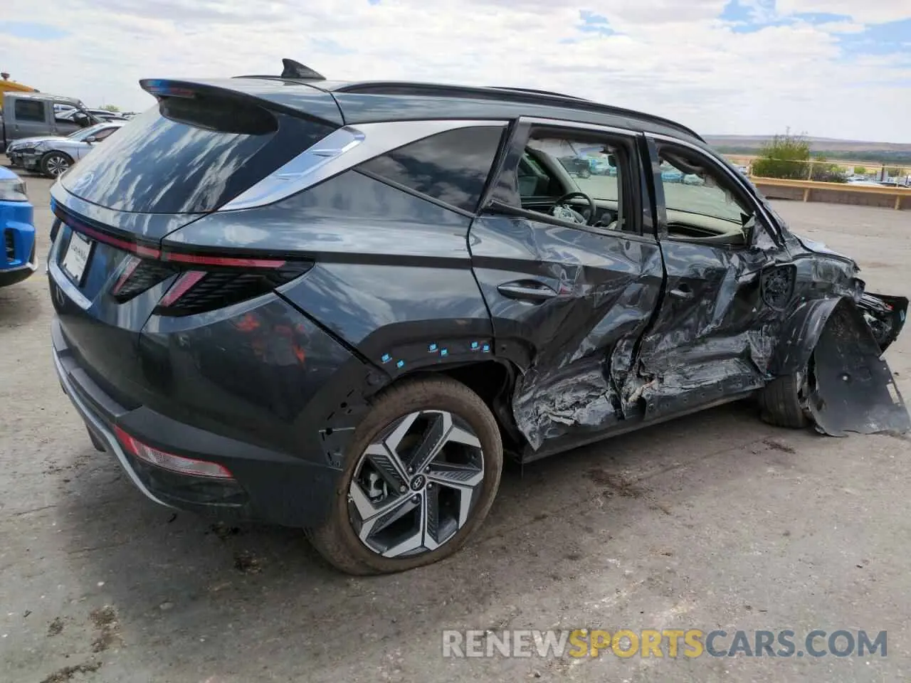 3 fotografías del automóvil dañado 5NMJE3DE7RH363289 HYUNDAI TUCSON 2024