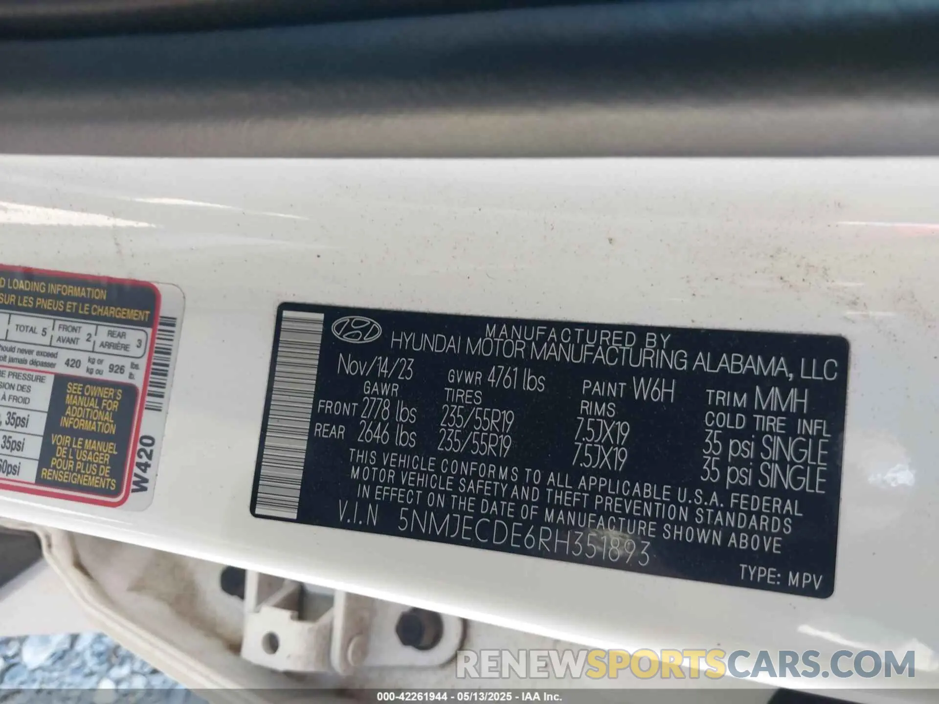 9 fotografías del automóvil dañado 5NMJECDE6RH351893 HYUNDAI TUCSON 2024