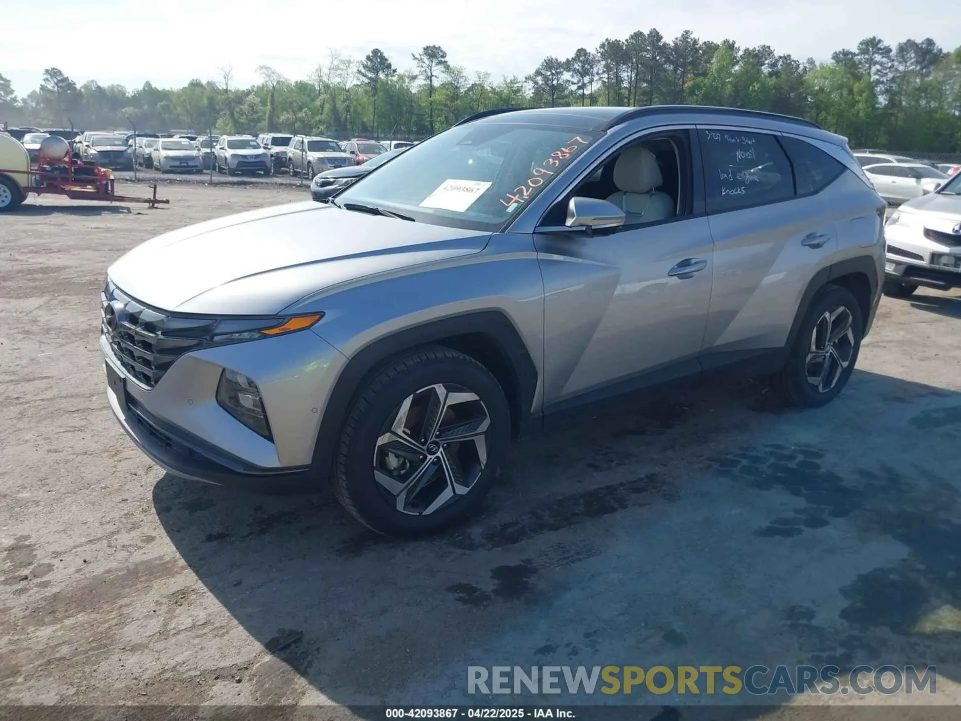 2 fotografías del automóvil dañado 5NMJECDE8RH308107 HYUNDAI TUCSON 2024