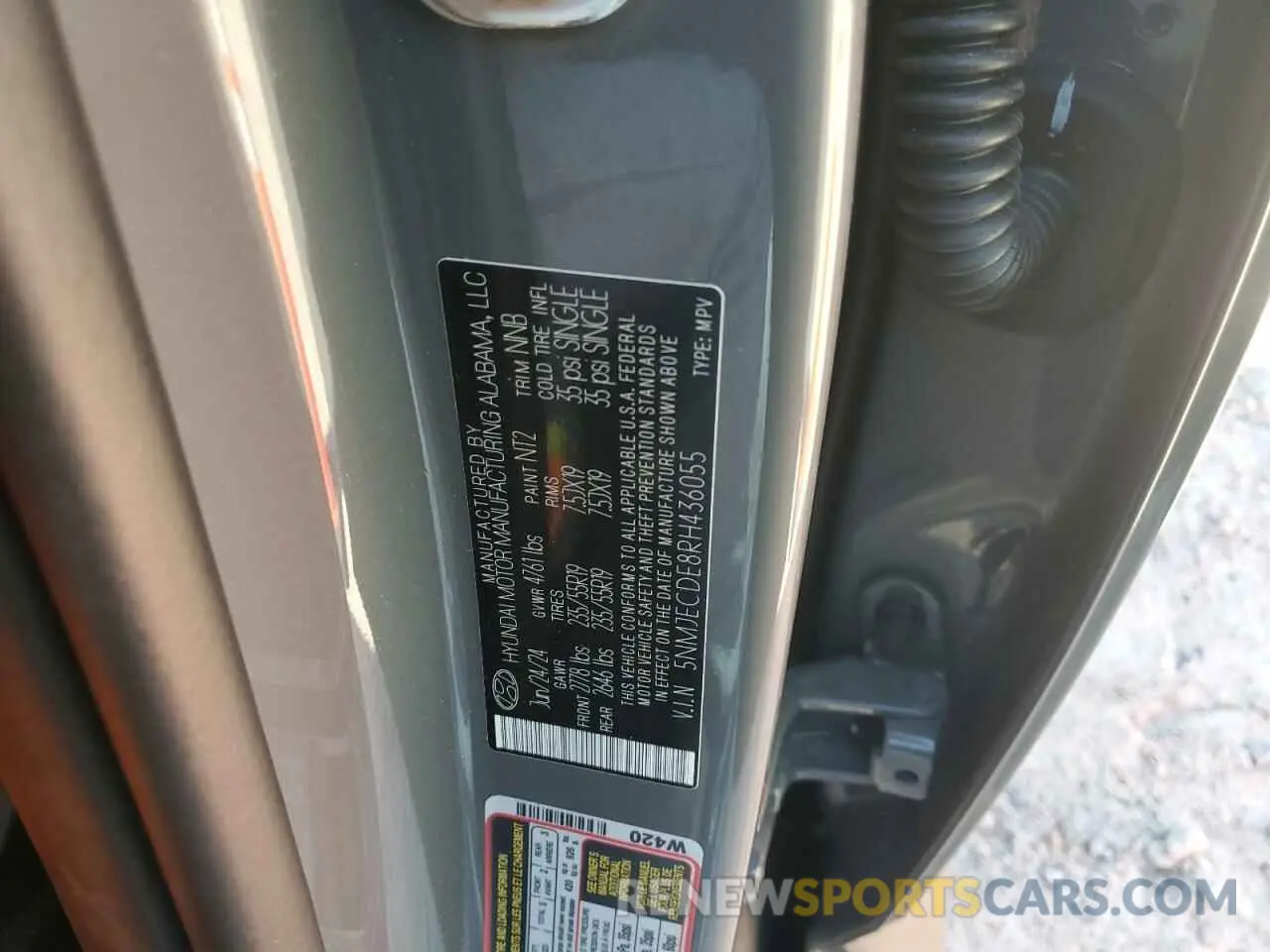 13 fotografías del automóvil dañado 5NMJECDE8RH436055 HYUNDAI TUCSON 2024