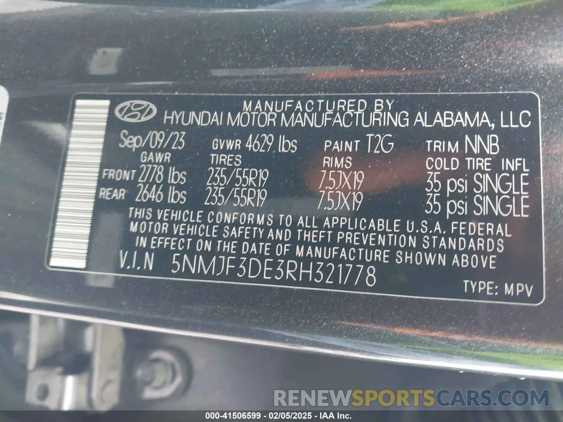 9 fotografías del automóvil dañado 5NMJF3DE3RH321778 HYUNDAI TUCSON 2024