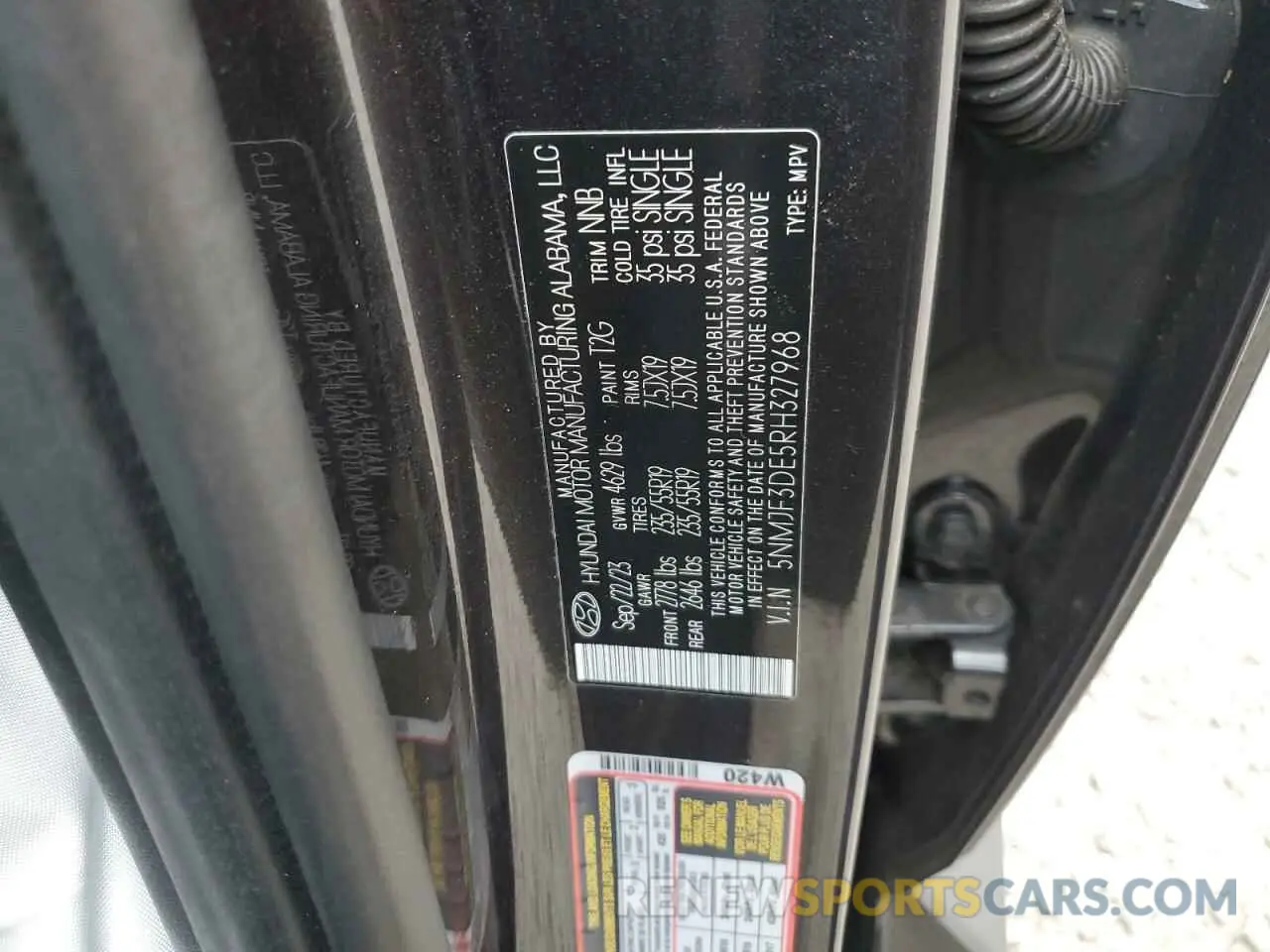 15 fotografías del automóvil dañado 5NMJF3DE5RH327968 HYUNDAI TUCSON 2024