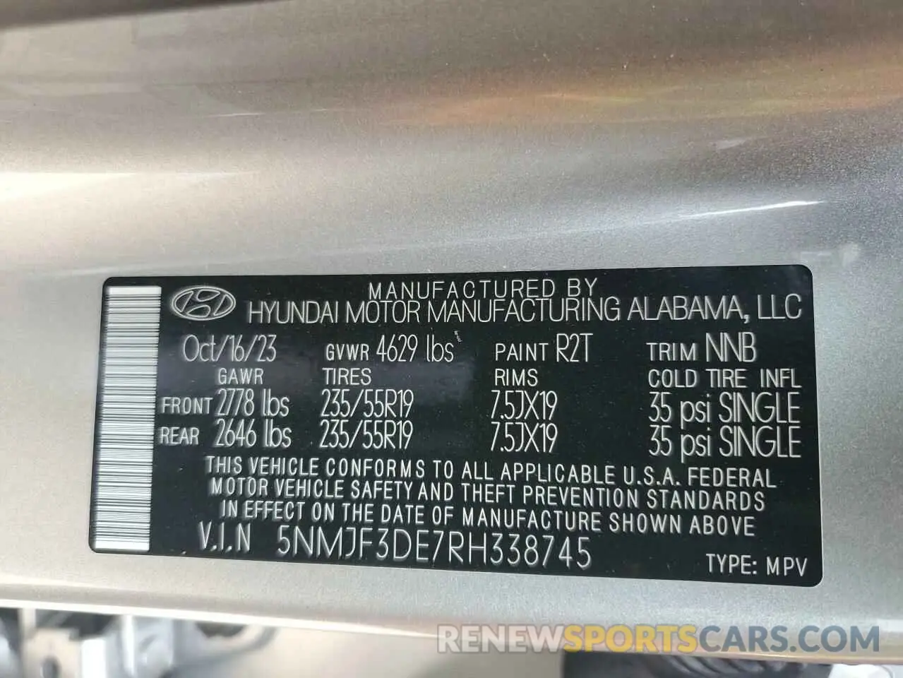 13 fotografías del automóvil dañado 5NMJF3DE7RH338745 HYUNDAI TUCSON 2024