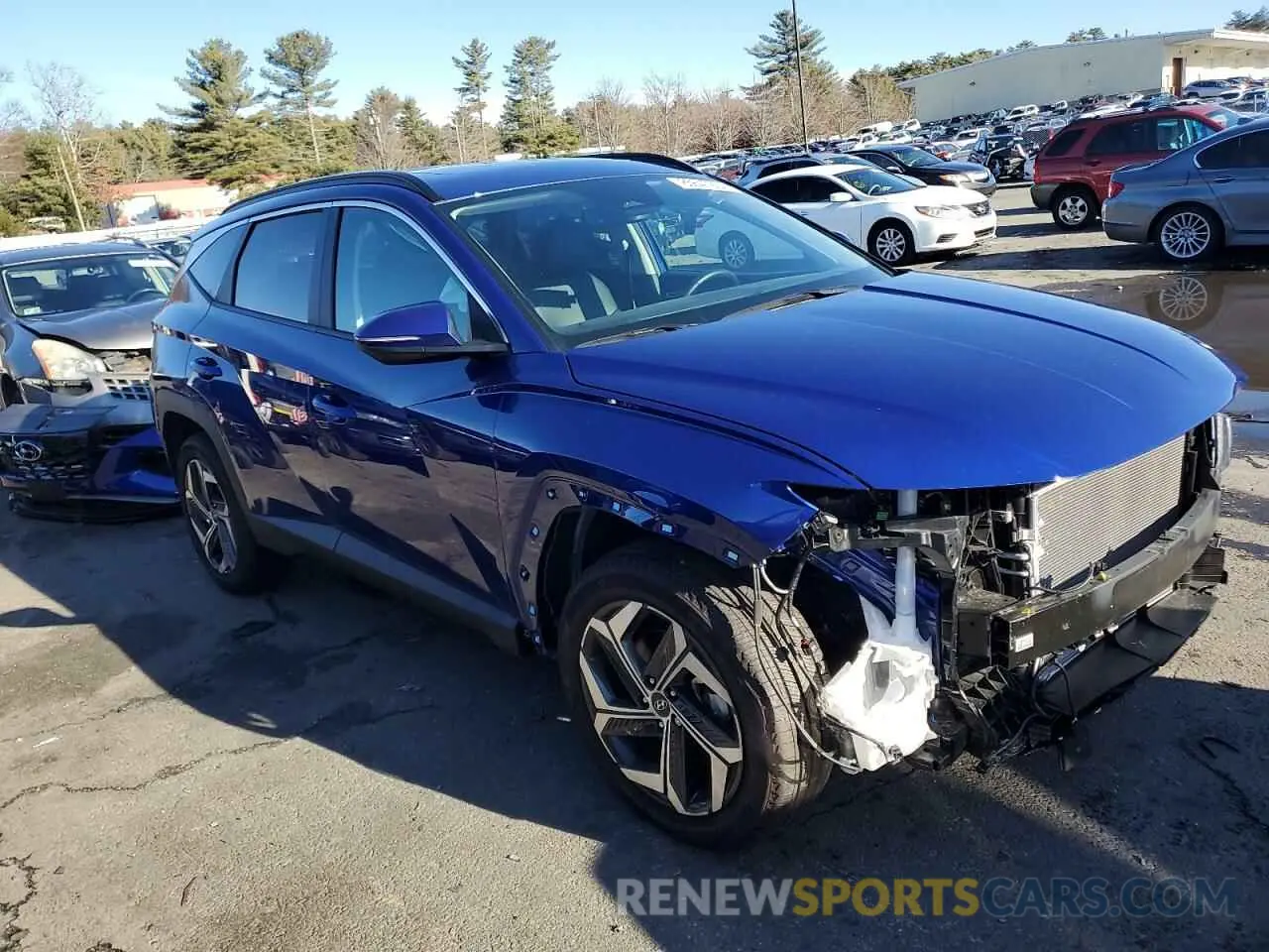 4 fotografías del automóvil dañado 5NMJFCDE0RH364393 HYUNDAI TUCSON 2024