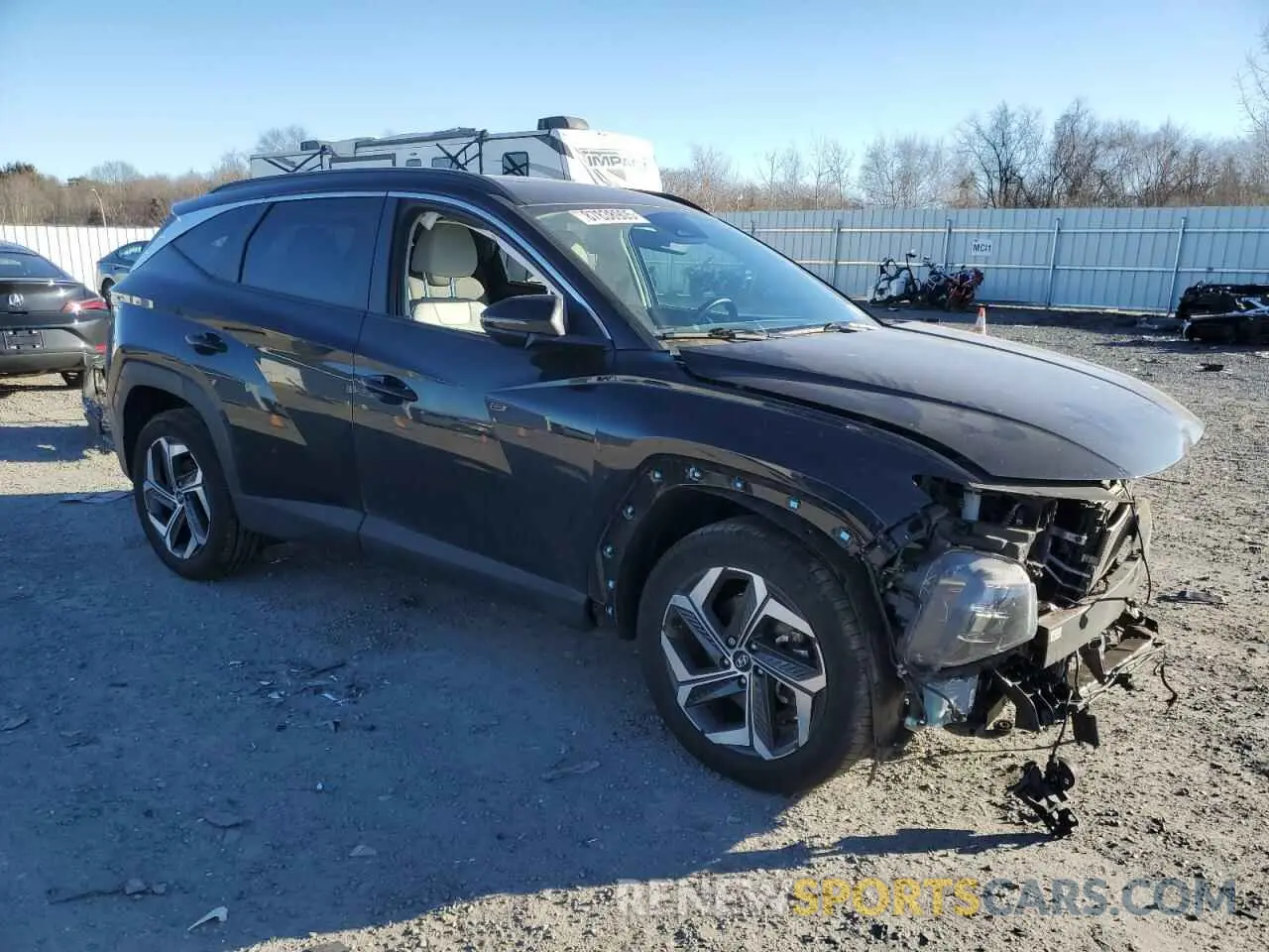 4 fotografías del automóvil dañado 5NMJFCDE5RH311589 HYUNDAI TUCSON 2024
