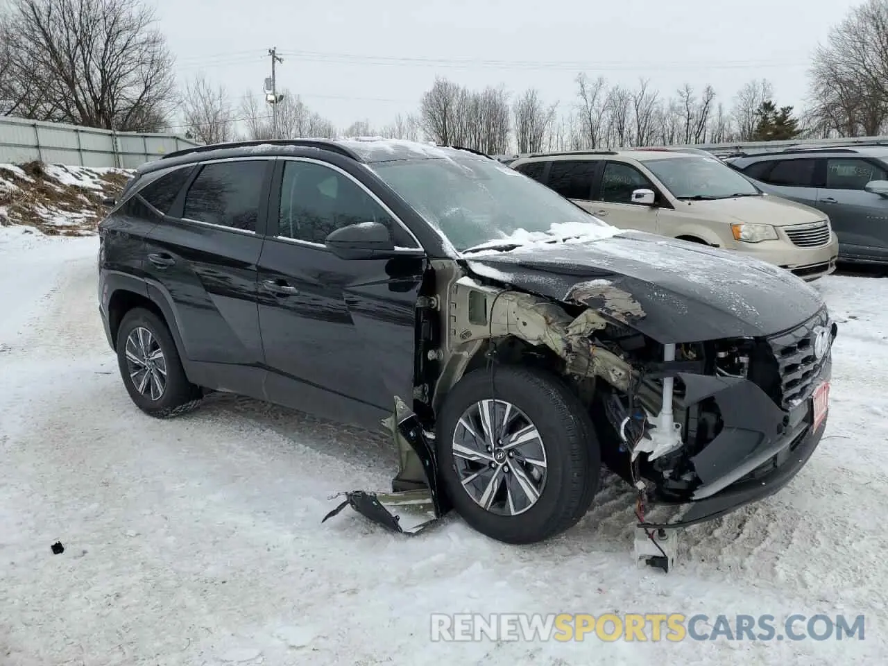 4 fotografías del automóvil dañado KM8JBCD17RU231000 HYUNDAI TUCSON 2024