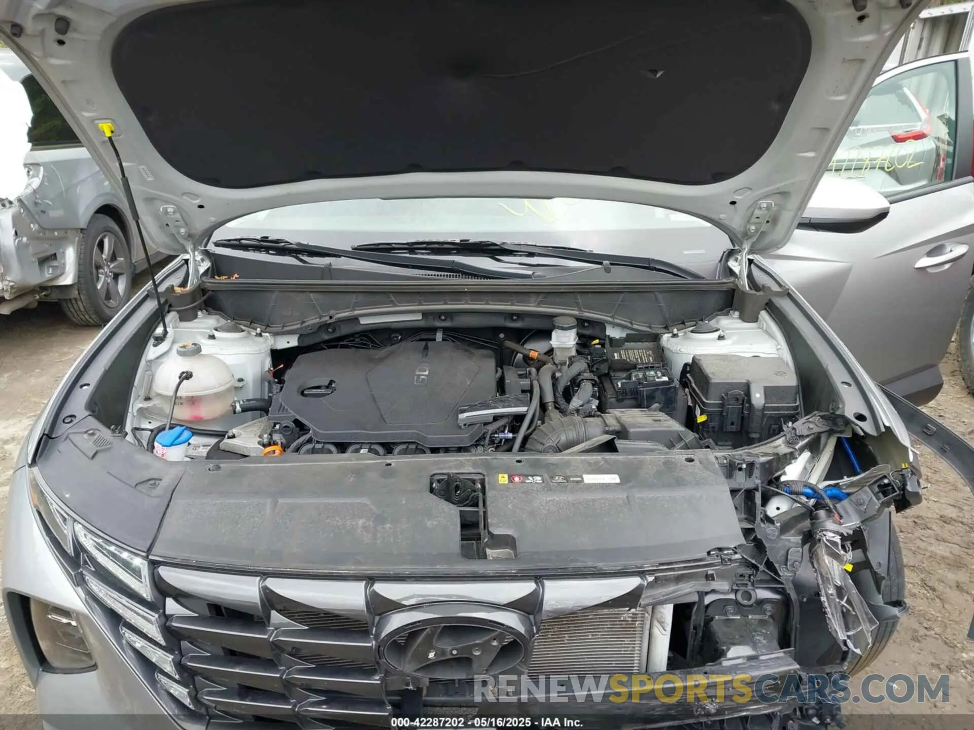 10 fotografías del automóvil dañado KM8JBCDE0RU284480 HYUNDAI TUCSON 2024